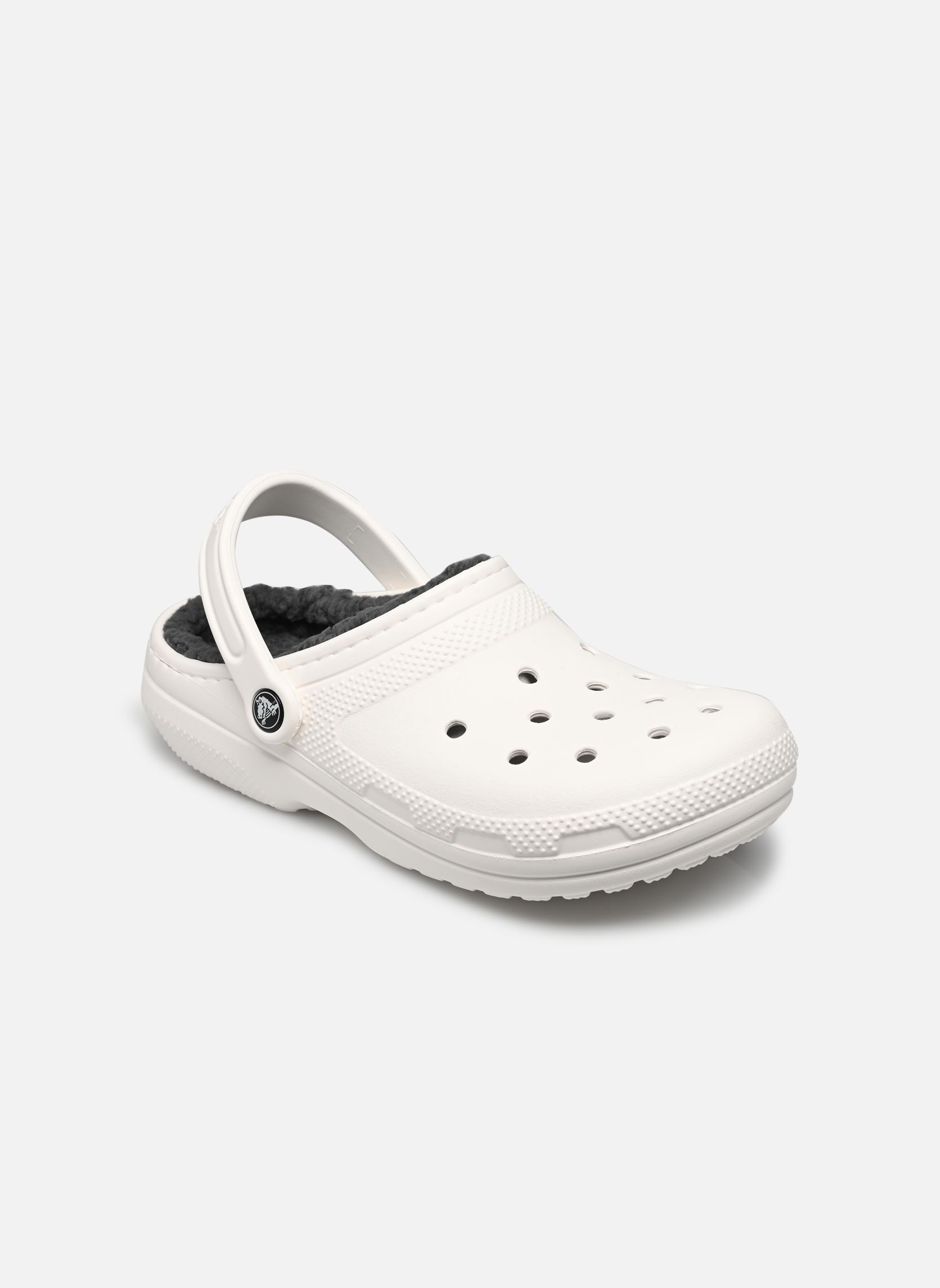Pantoletten Classic Lined Clog Whi/Gry damen weiß Crocs Pantoletten Classic Lined Clog Whi/Gry damen weiß WHITE/GREY