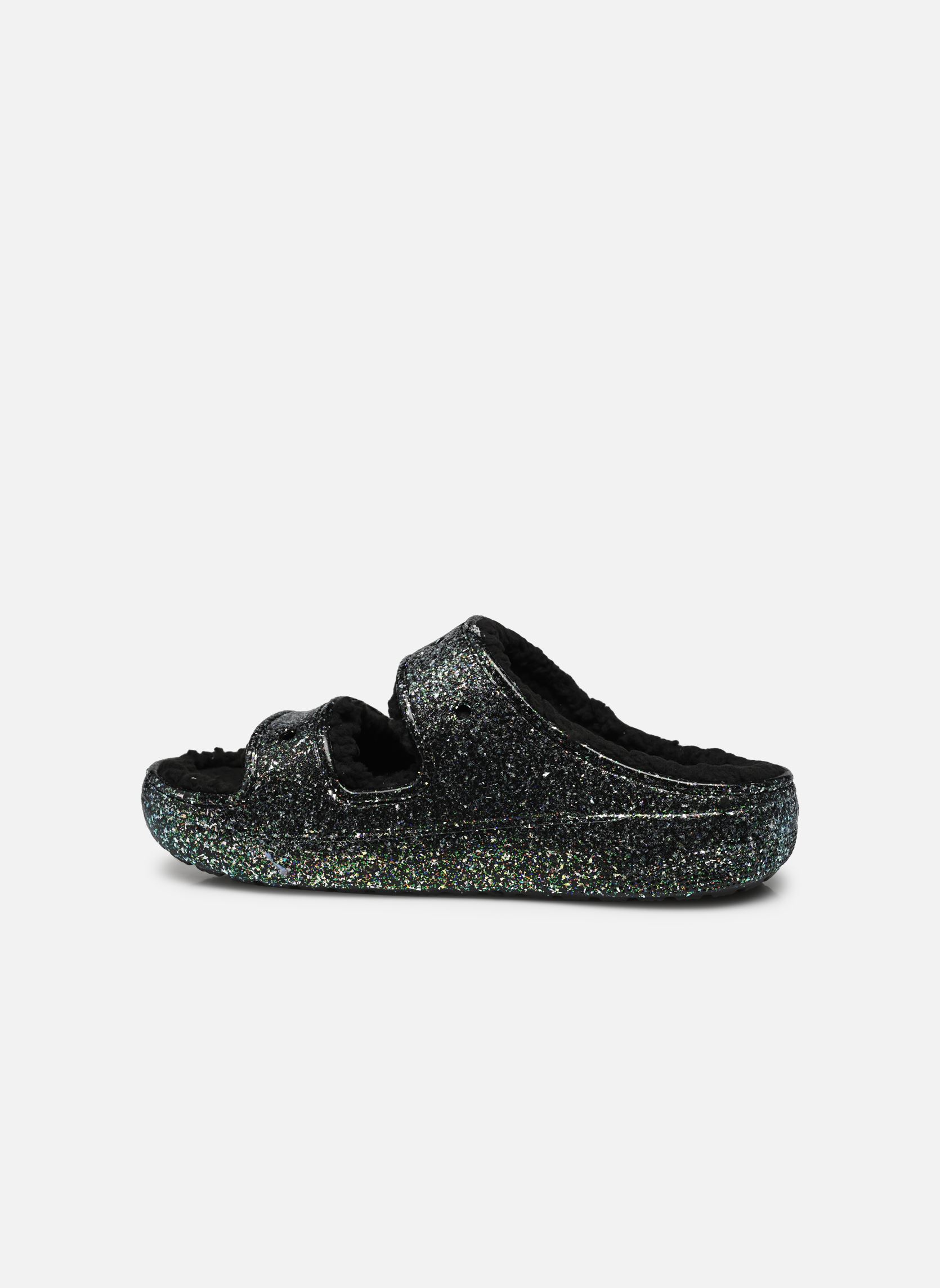 Mules Classic Cozzzy Glitter Sandal Blk/Mlti femme multicolore Crocs Mules Classic Cozzzy Glitter Sandal Blk/Mlti femme multicolore Black/multi