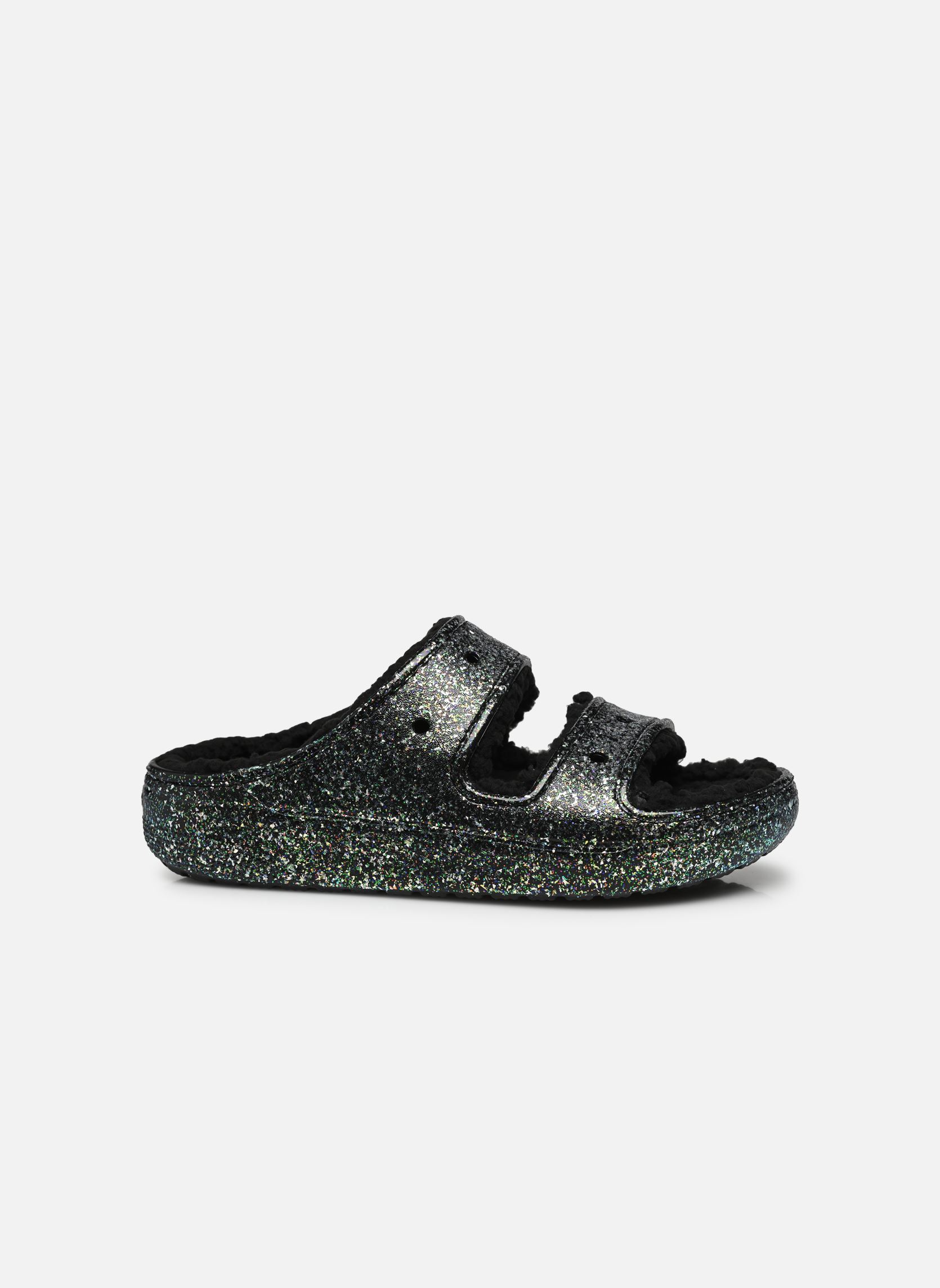 Mules Classic Cozzzy Glitter Sandal Blk/Mlti femme multicolore Crocs Mules Classic Cozzzy Glitter Sandal Blk/Mlti femme multicolore Black/multi