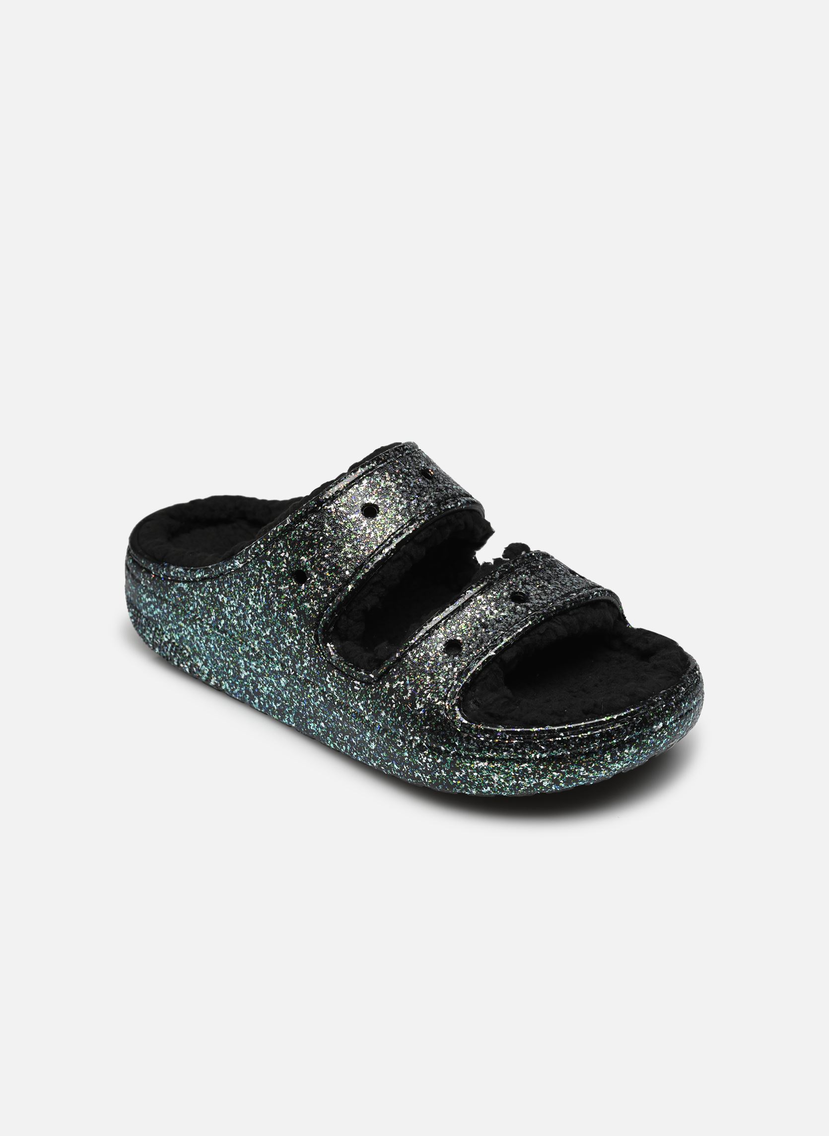 Mules et sabots Crocs Classic Cozzzy Glitter Sandal BlkMlti pour Femme