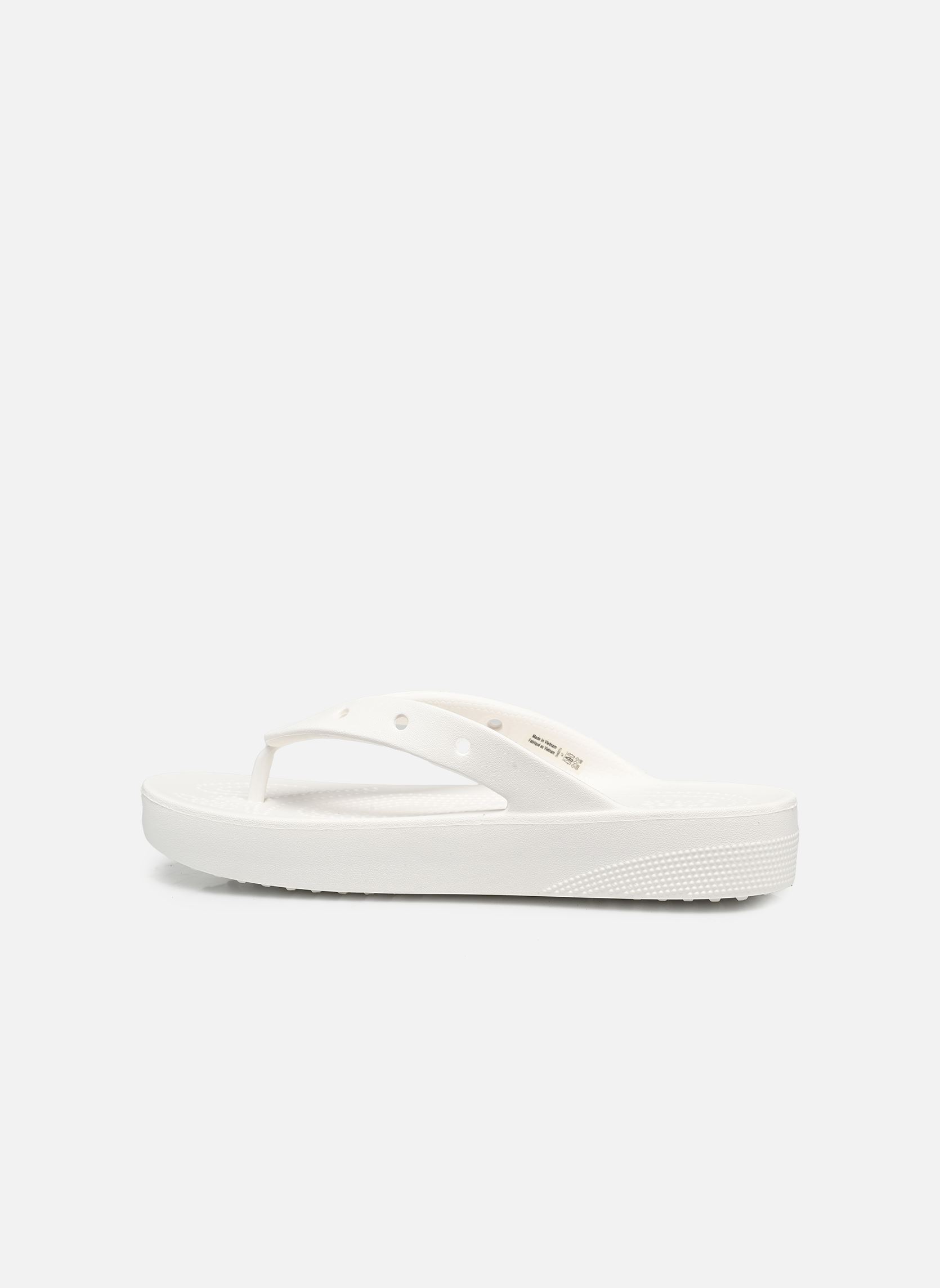 Sandales Classic Platform Flip W Whi femme blanc Crocs Sandales Classic Platform Flip W Whi femme blanc White