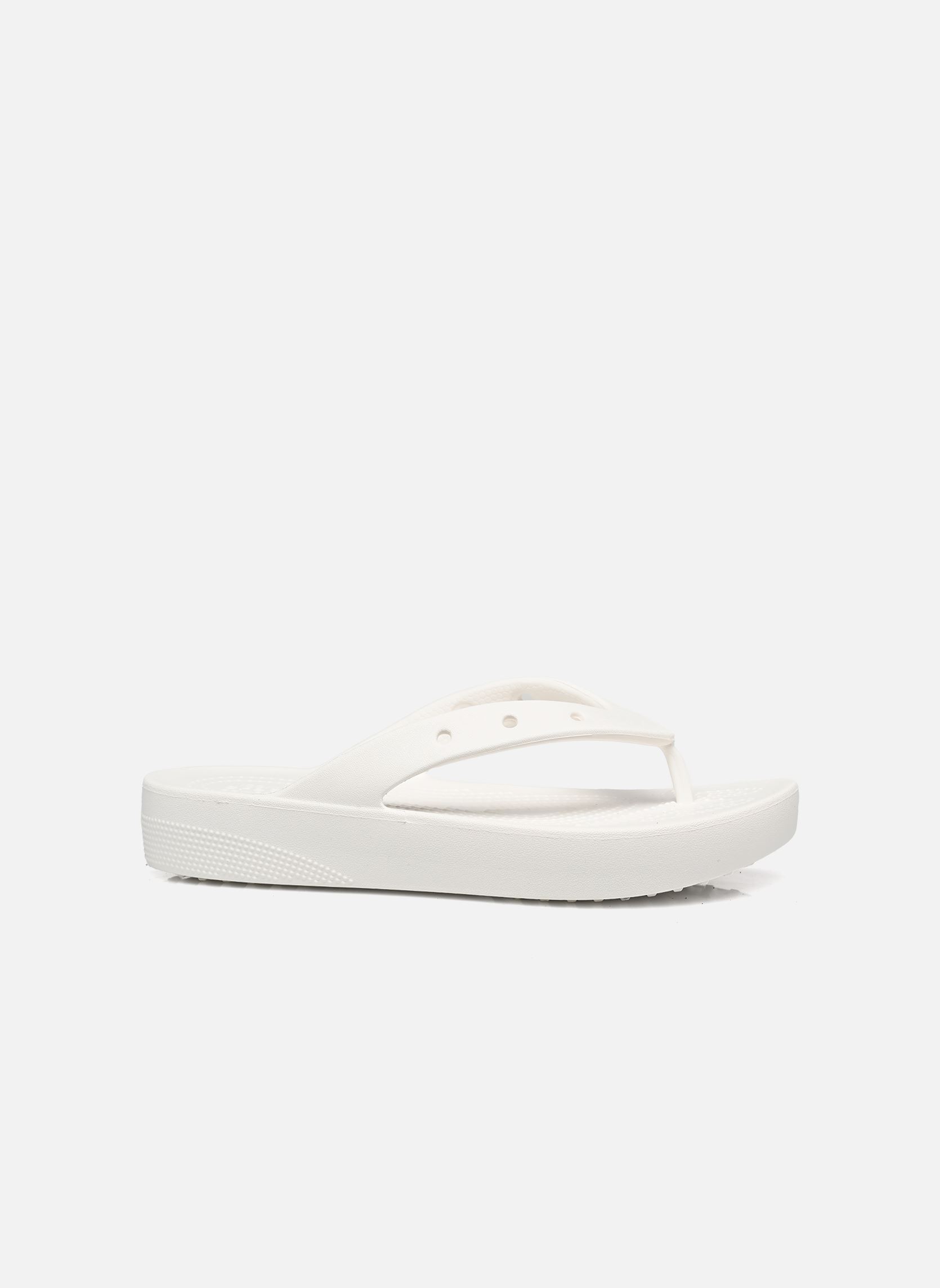 Sandales Classic Platform Flip W Whi femme blanc Crocs Sandales Classic Platform Flip W Whi femme blanc White