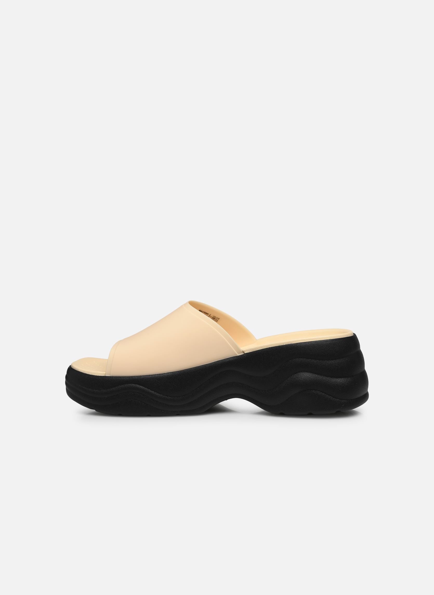 Pantoletten Skyline Slide Vnl/Blk damen beige Crocs Pantoletten Skyline Slide Vnl/Blk damen beige Vanilla/Black