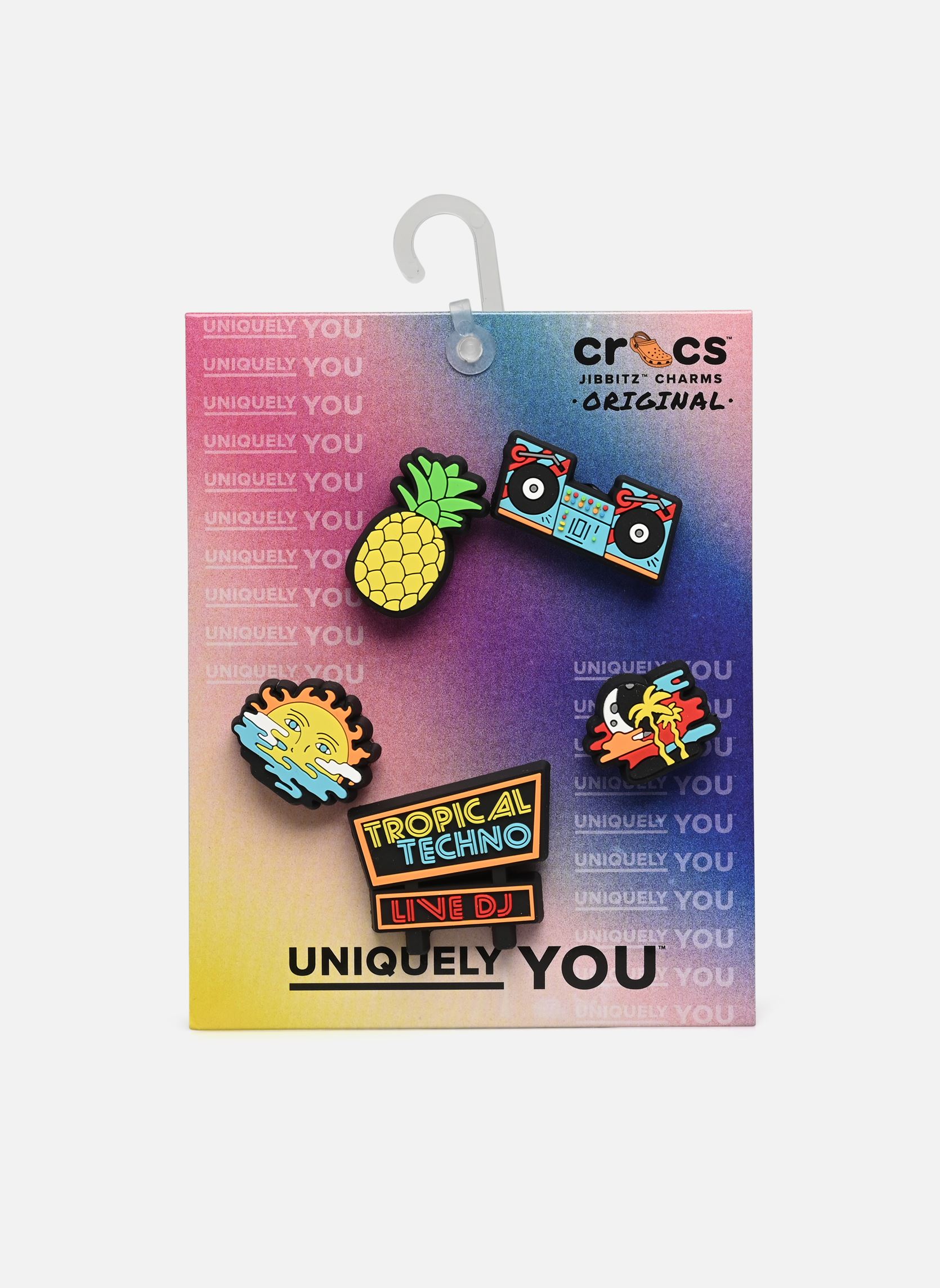 Accessoires Crocs JIBBITZ TROPICAL TECHNO DJ 5 PACK Unique - vue 2