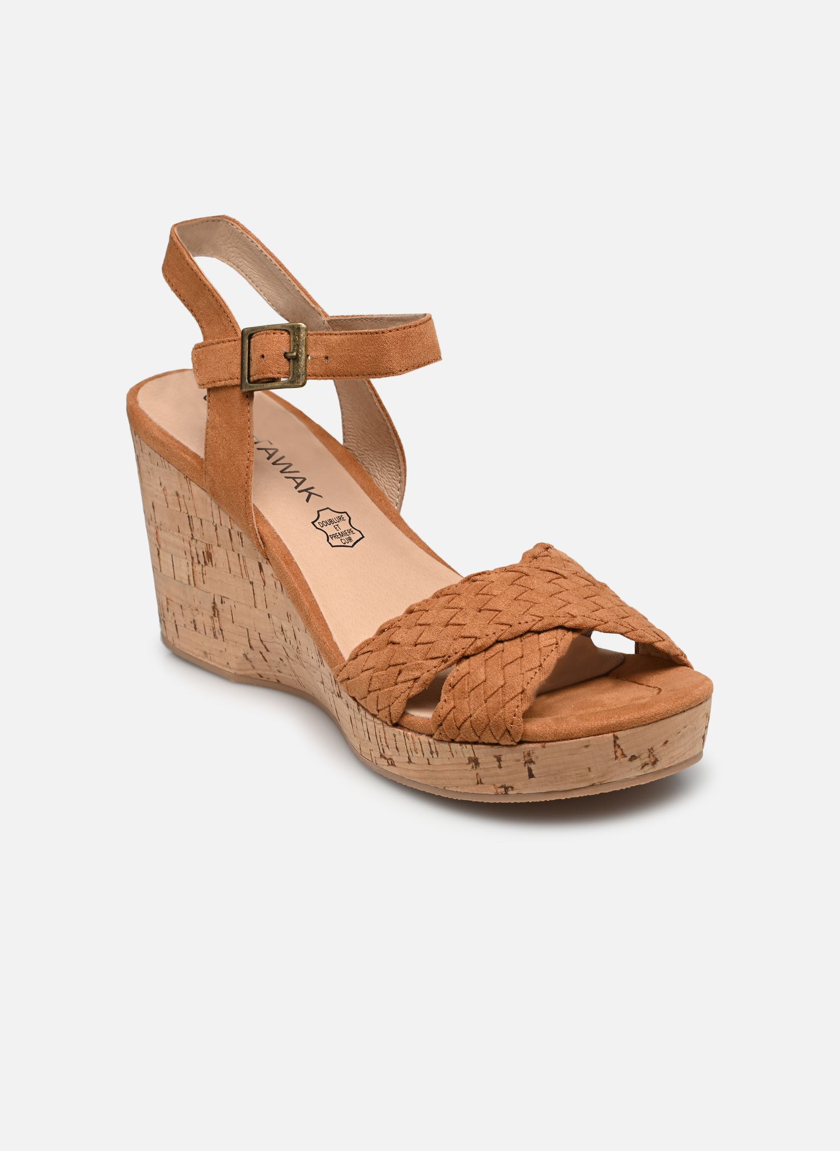Sandalias y plataformas de cuña Cordo mujer marrón Chattawak Sandalias y plataformas de cuña Cordo mujer marrón Camel