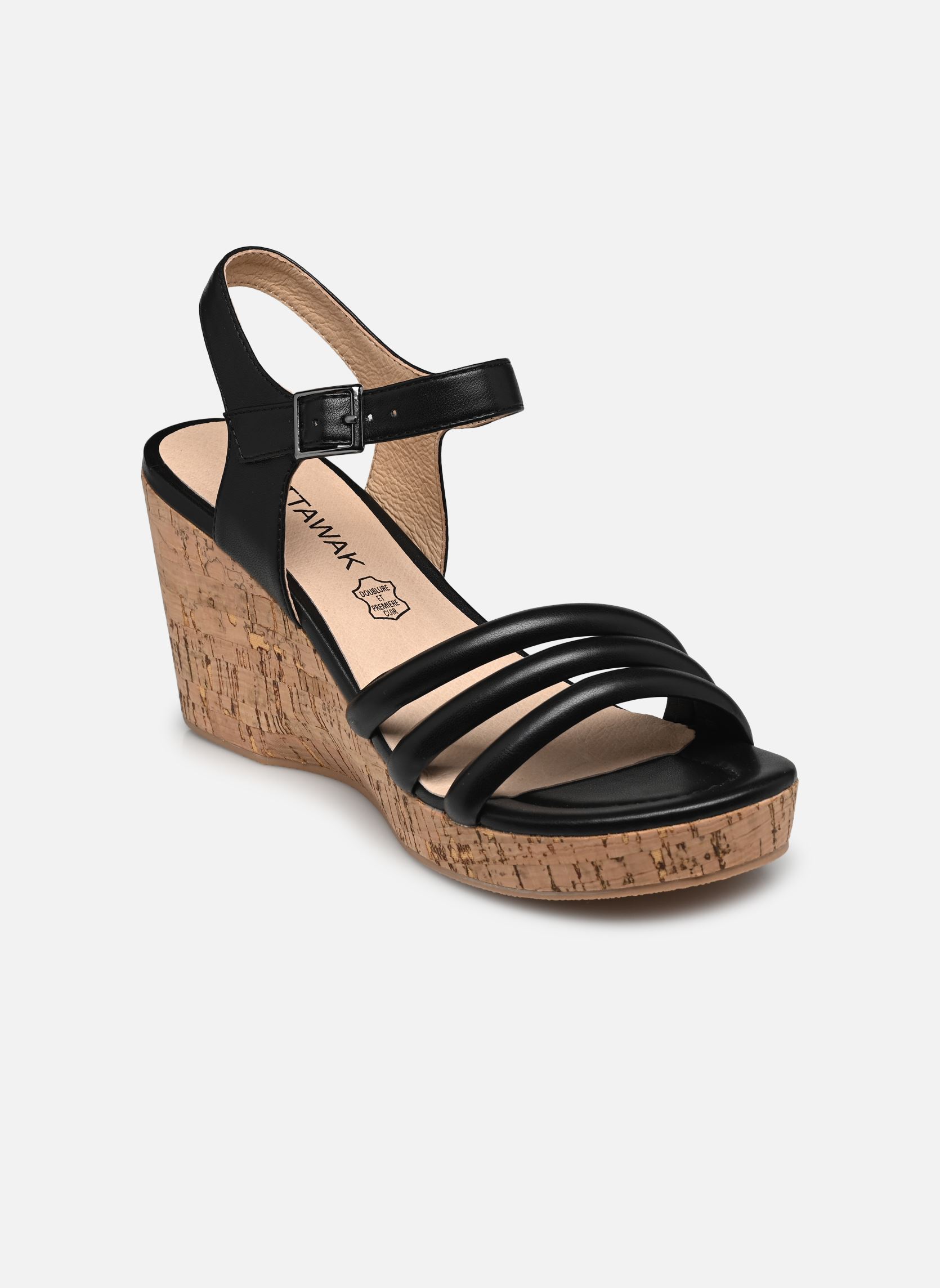 Sandales compensées et plateformes Cosla femme noir Chattawak Sandales compensées et plateformes Cosla femme noir Noir