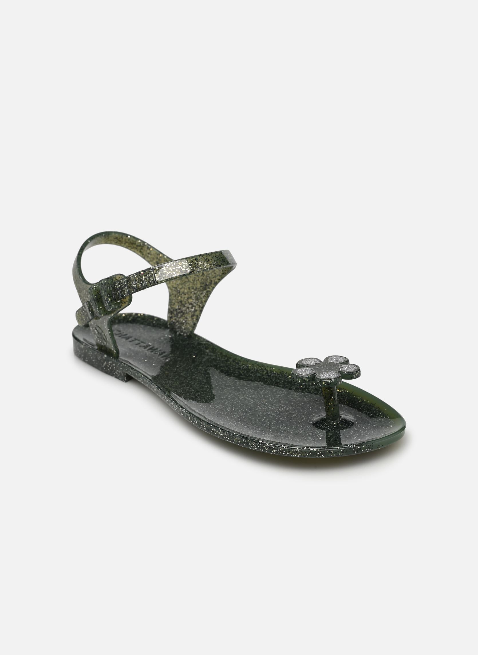 Sandales Yama Hibiscus femme vert Chattawak Sandales Yama Hibiscus femme vert Green