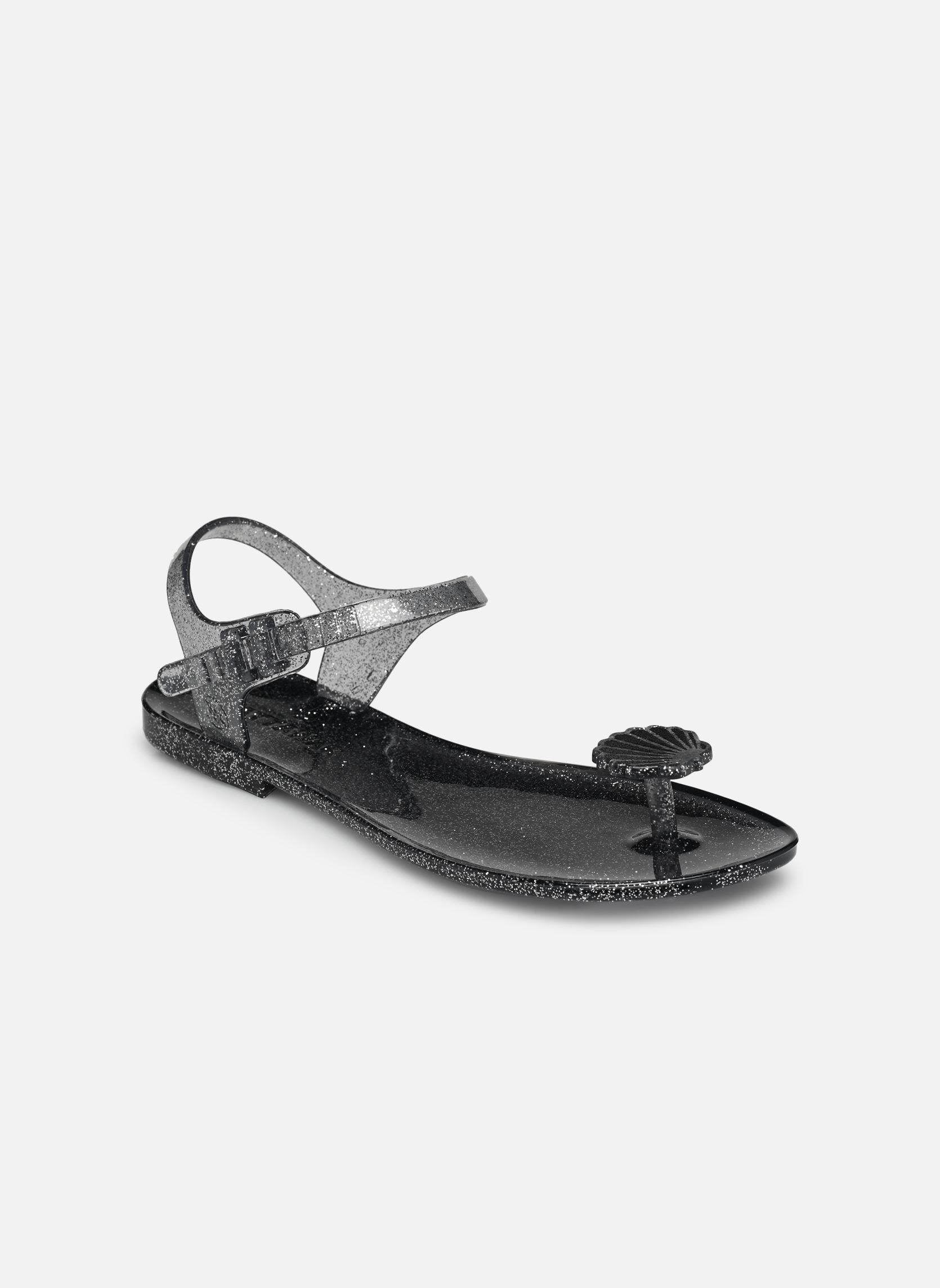 Sandales Yama Shell femme noir Chattawak Sandales Yama Shell femme noir Noir glitter
