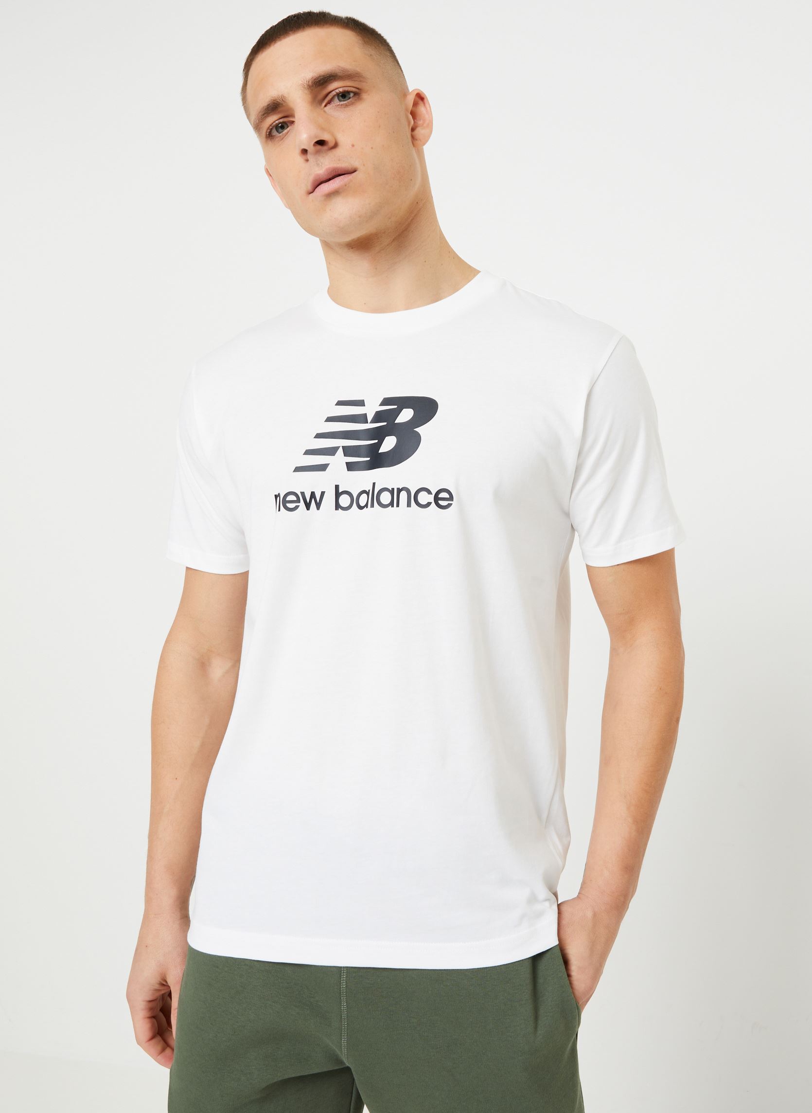 Vêtements New Balance NB Essentials Stacked Logo T Shirt pour Accessoires - vue 2