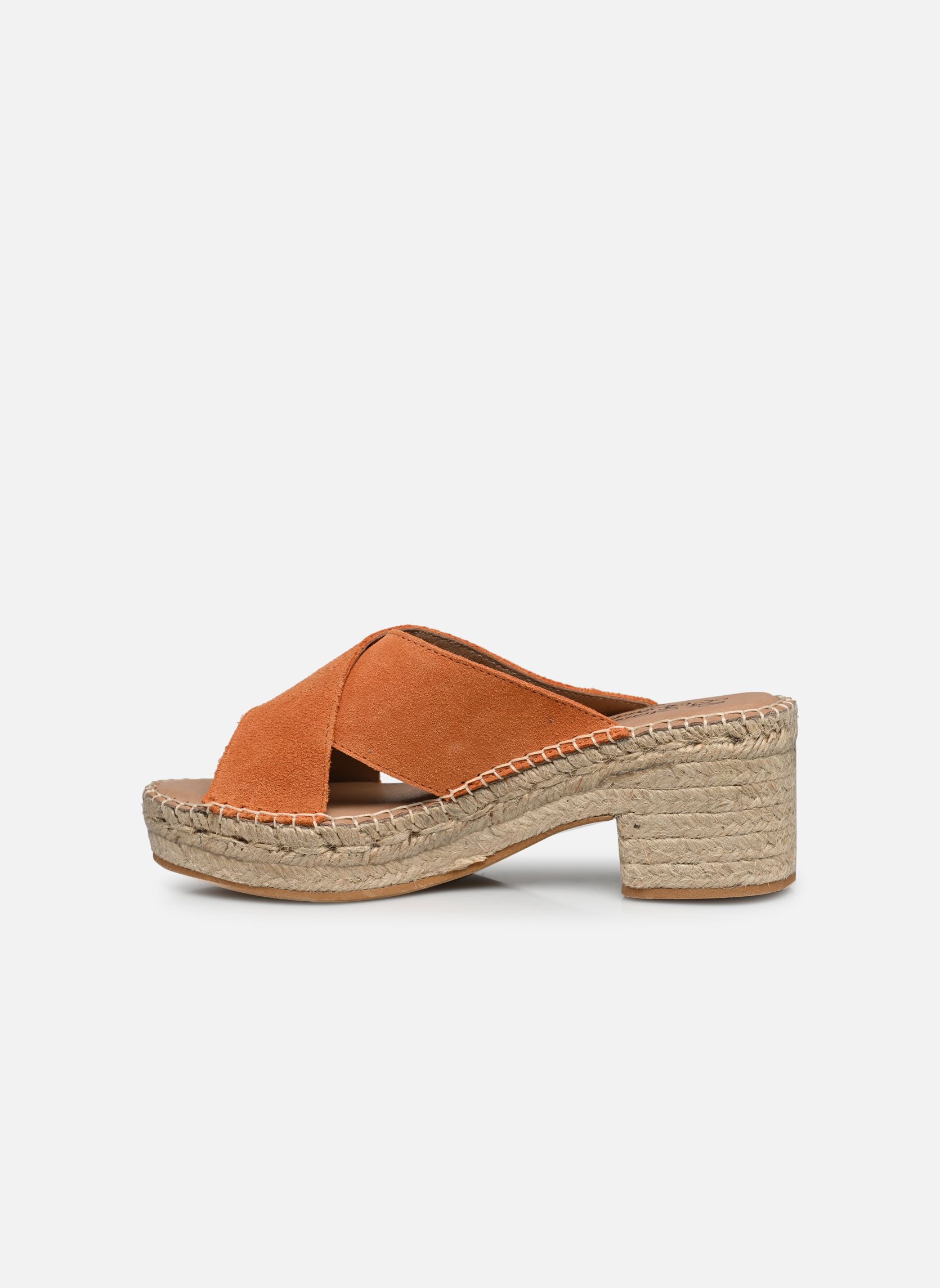 Muilen Espadrille Sabot croisé dames oranje La maison de l'espadrille Muilen Espadrille Sabot croisé dames oranje ORANGE