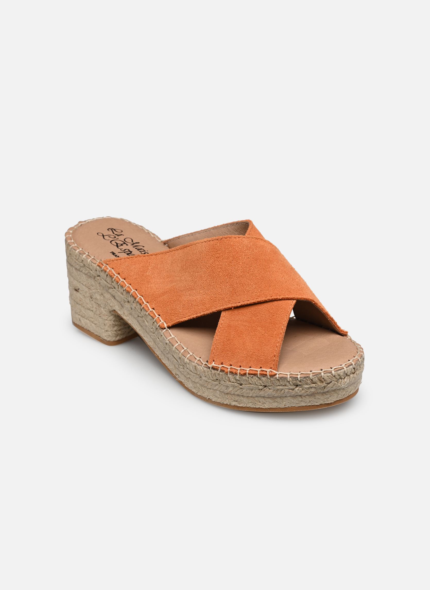 Muilen Espadrille Sabot croisé dames oranje La maison de l'espadrille Muilen Espadrille Sabot croisé dames oranje ORANGE