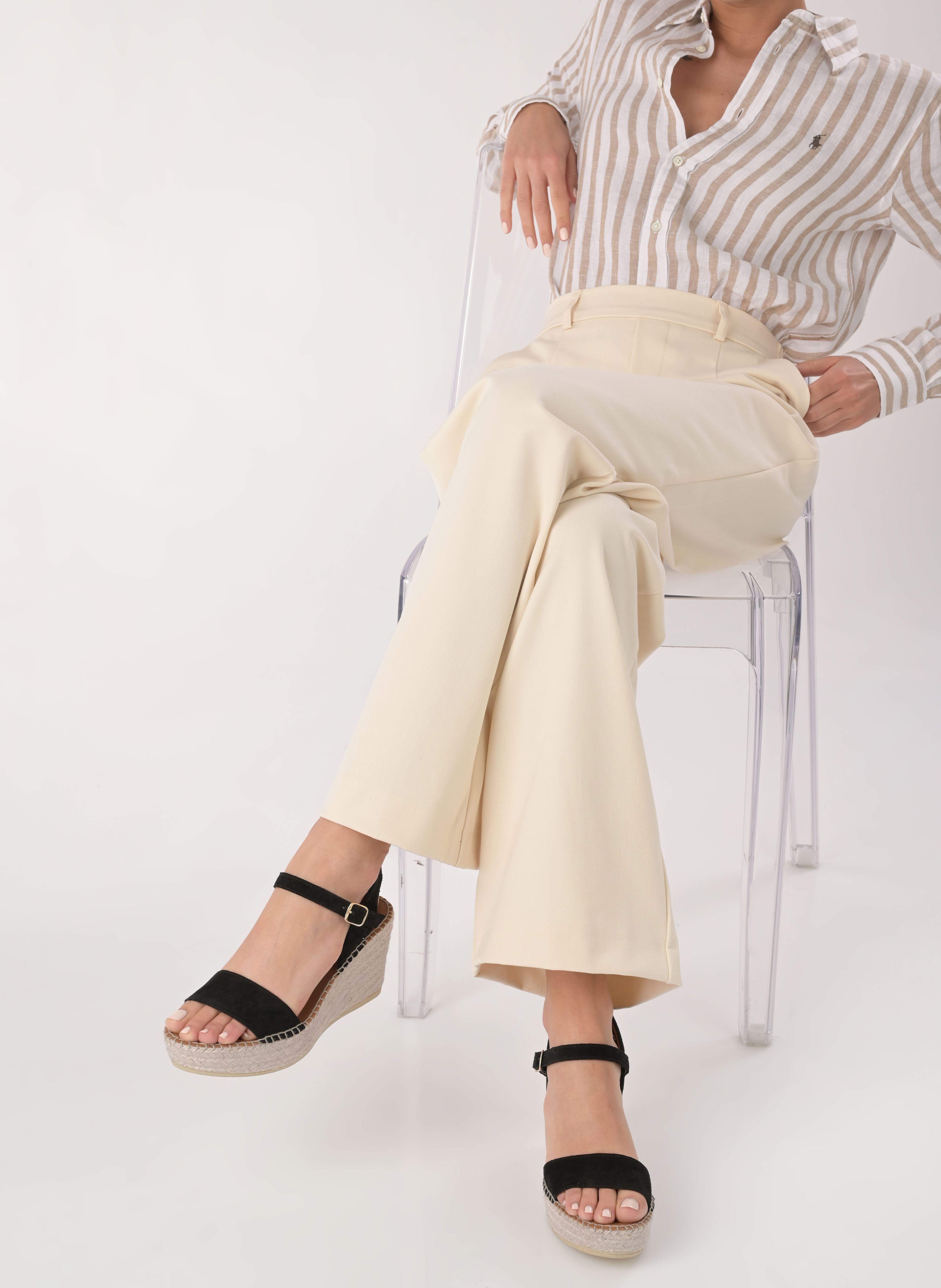 Espadrilles met sleehak en plateau Espadrille Sandale Boucle dames zwart La maison de l'espadrille Espadrilles met sleehak en plateau Espadrille Sandale Boucle dames zwart NOIR