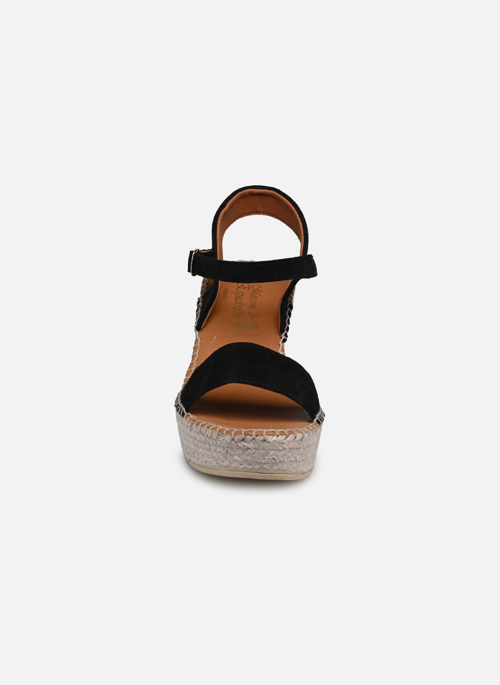 Espadrilles met sleehak en plateau Espadrille Sandale Boucle dames zwart La maison de l'espadrille Espadrilles met sleehak en plateau Espadrille Sandale Boucle dames zwart NOIR
