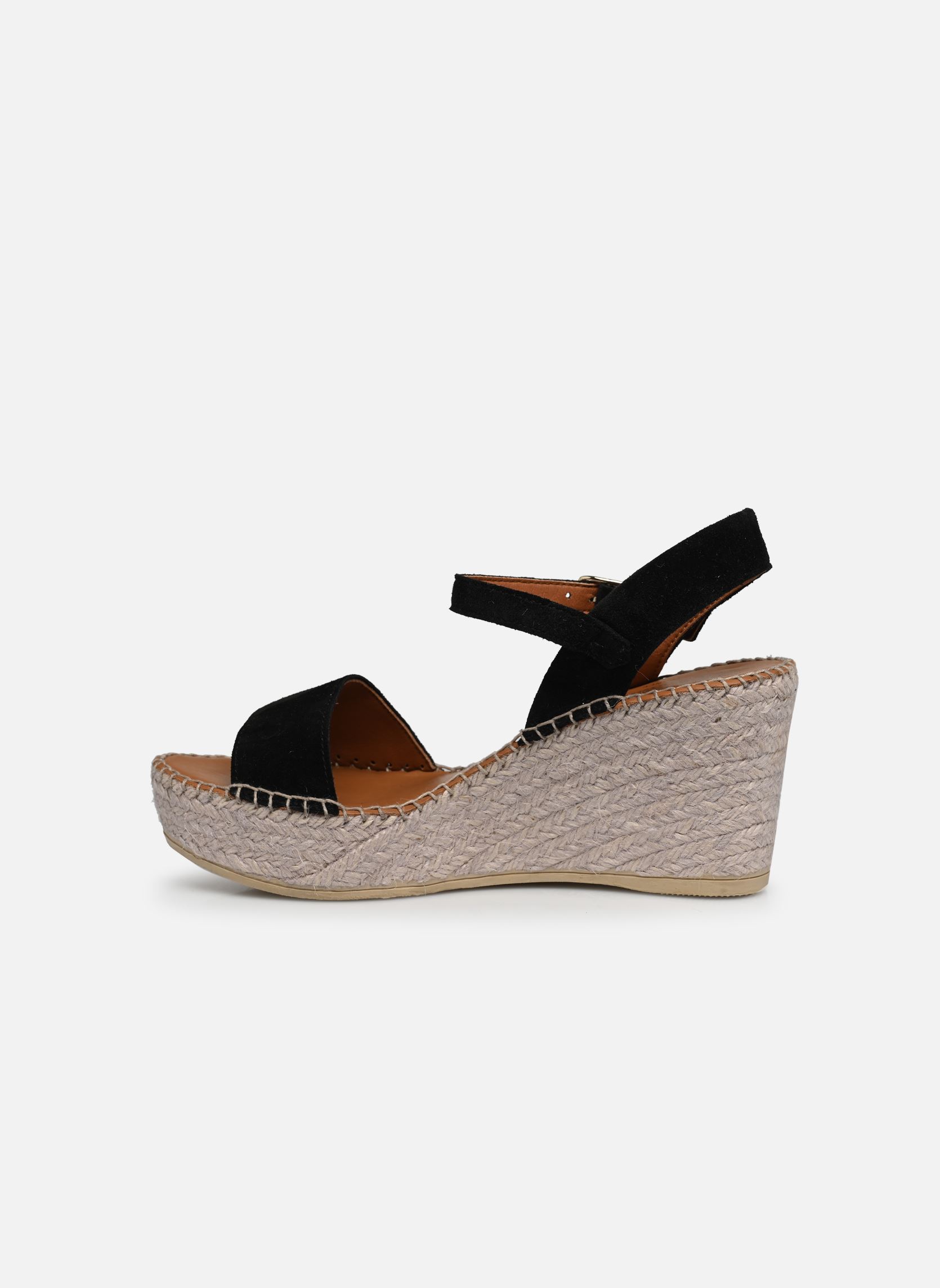Espadrilles met sleehak en plateau Espadrille Sandale Boucle dames zwart La maison de l'espadrille Espadrilles met sleehak en plateau Espadrille Sandale Boucle dames zwart NOIR
