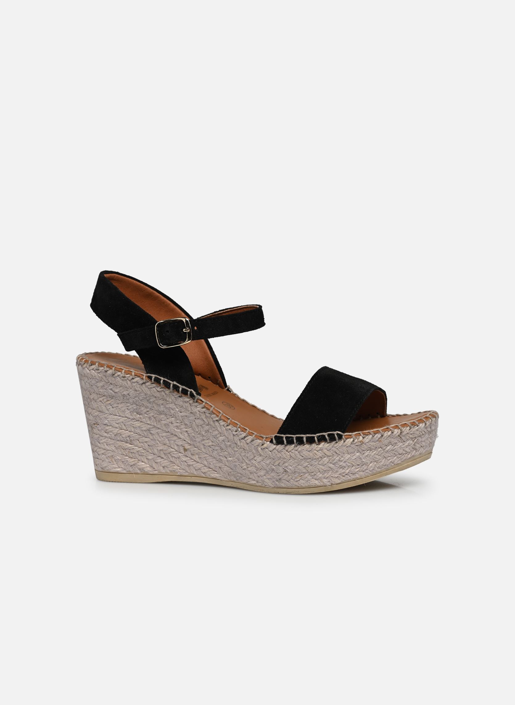 Espadrilles met sleehak en plateau Espadrille Sandale Boucle dames zwart La maison de l'espadrille Espadrilles met sleehak en plateau Espadrille Sandale Boucle dames zwart NOIR