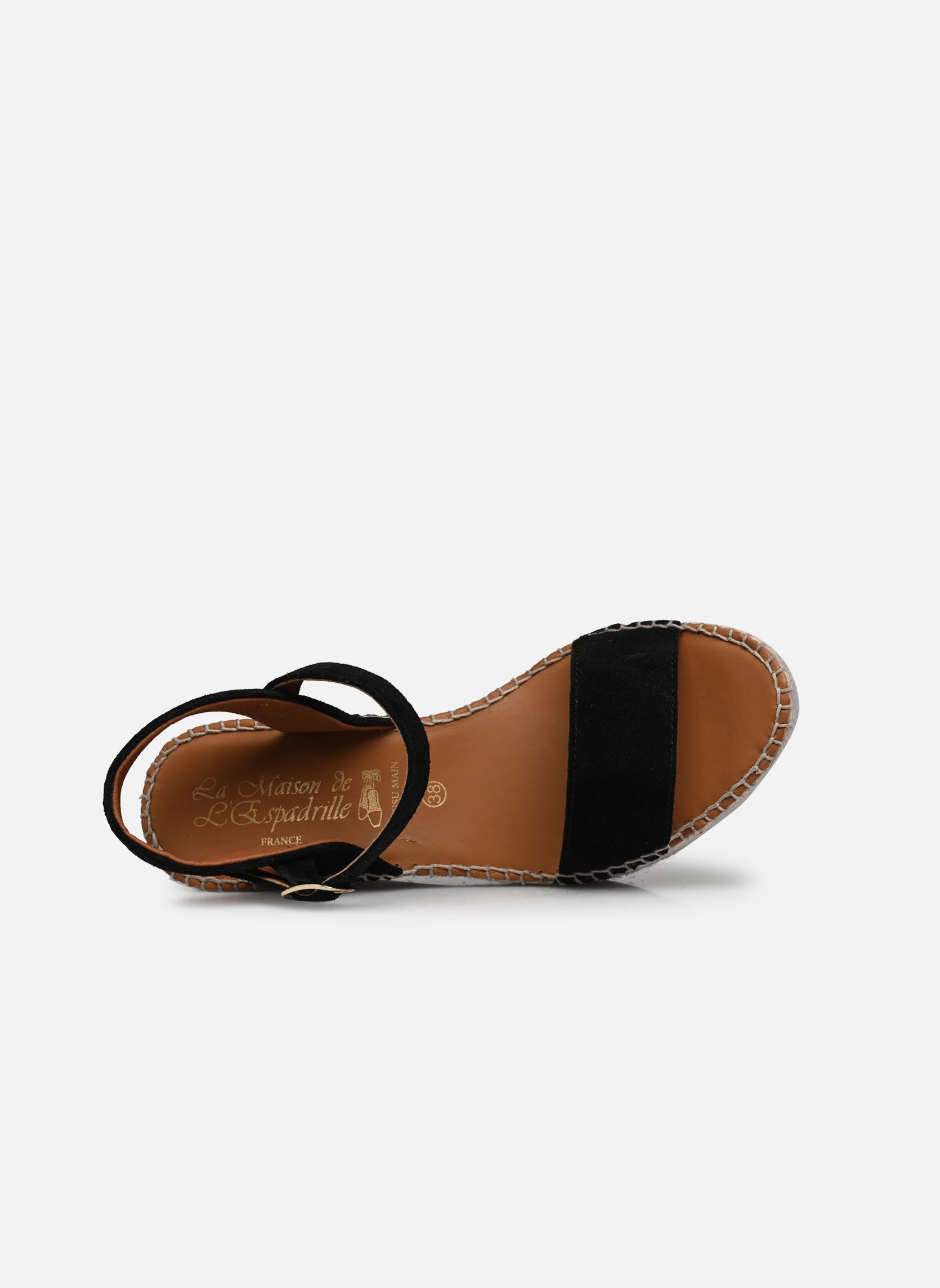 Espadrilles met sleehak en plateau Espadrille Sandale Boucle dames zwart La maison de l'espadrille Espadrilles met sleehak en plateau Espadrille Sandale Boucle dames zwart NOIR
