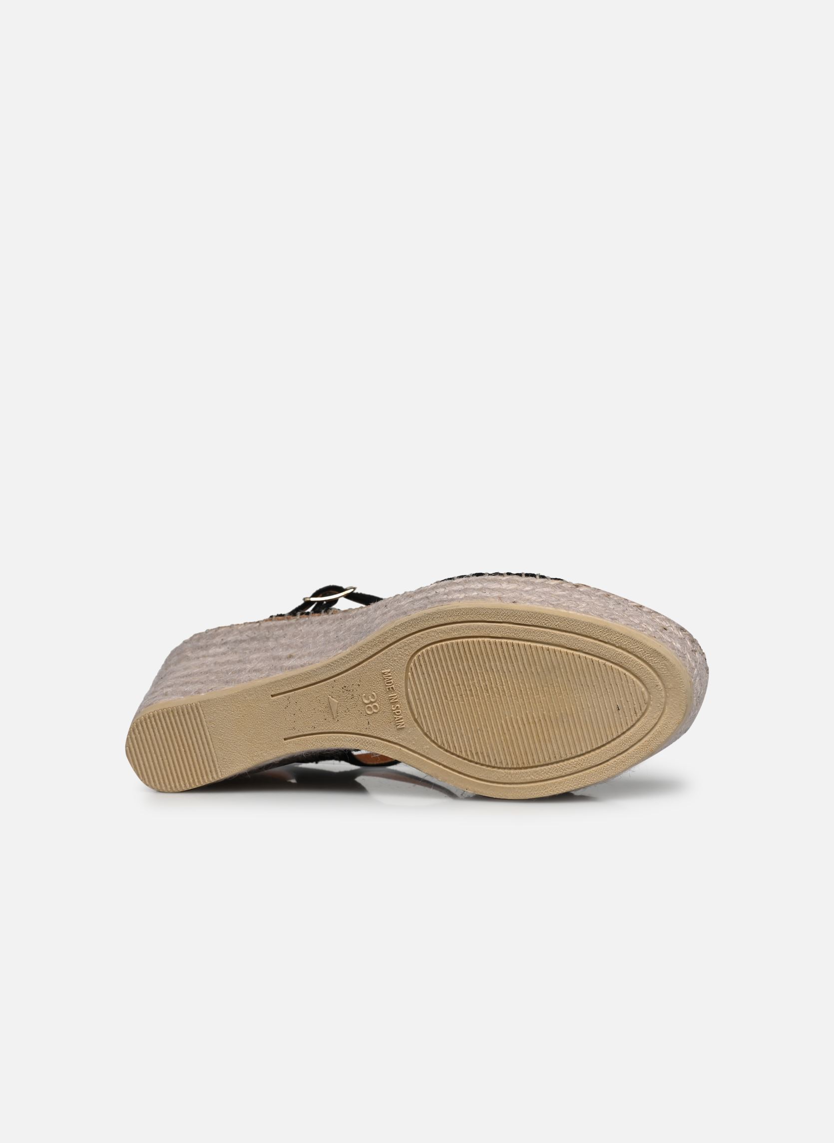 Espadrilles met sleehak en plateau Espadrille Sandale Boucle dames zwart La maison de l'espadrille Espadrilles met sleehak en plateau Espadrille Sandale Boucle dames zwart NOIR
