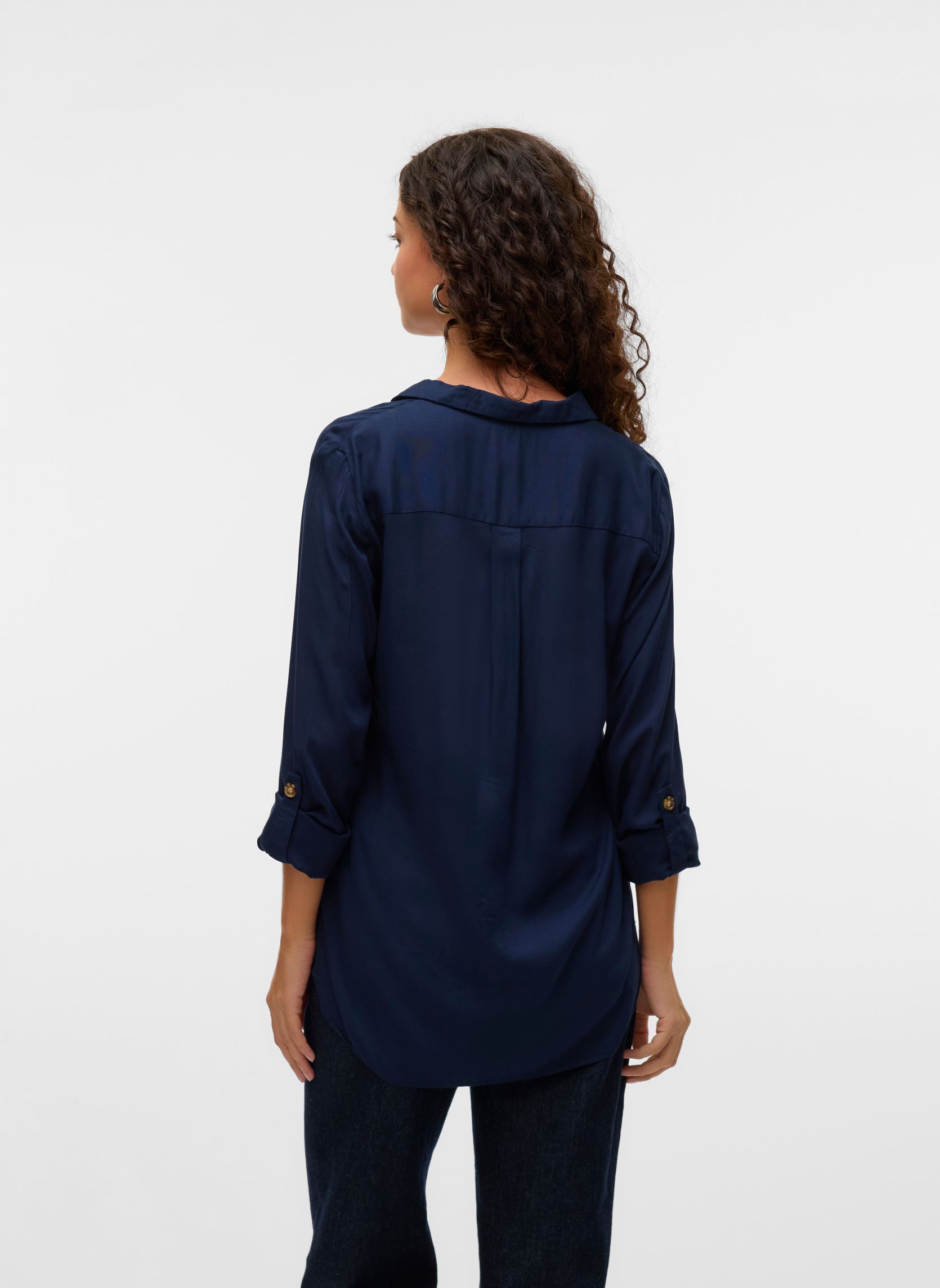 Hemden Vmbumpy L/S Shirt New Wvn Noos damen blau Vero Moda Hemden Vmbumpy L/S Shirt New Wvn Noos damen blau Navy Blazer