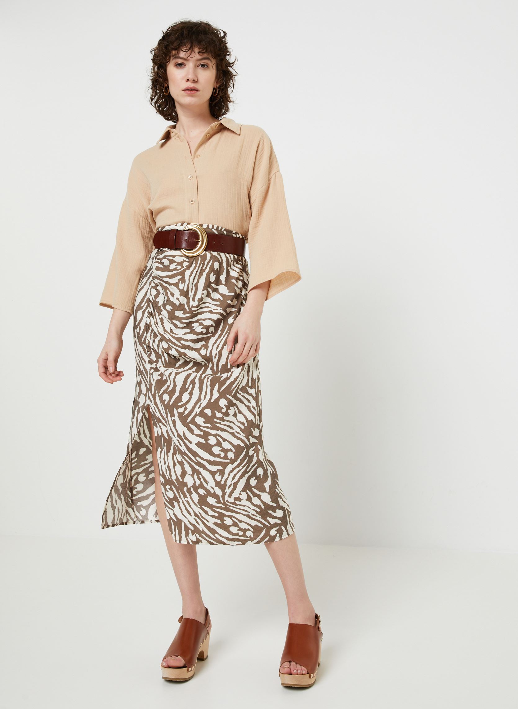 Hemden Vmnatali Crop Shirt Wvn Noos damen beige Vero Moda Hemden Vmnatali Crop Shirt Wvn Noos damen beige Irish Cream