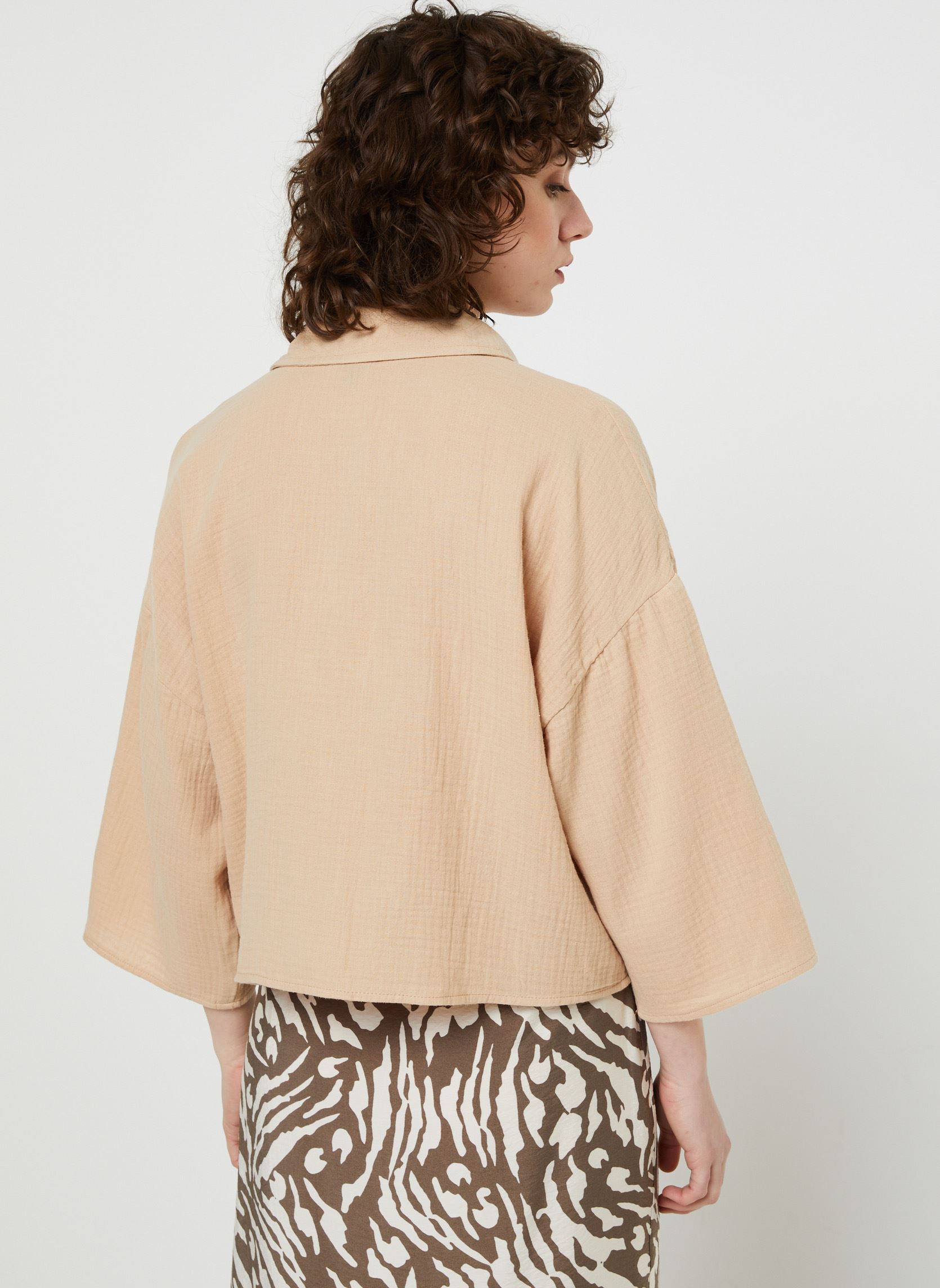 Hemden Vmnatali Crop Shirt Wvn Noos damen beige Vero Moda Hemden Vmnatali Crop Shirt Wvn Noos damen beige Irish Cream