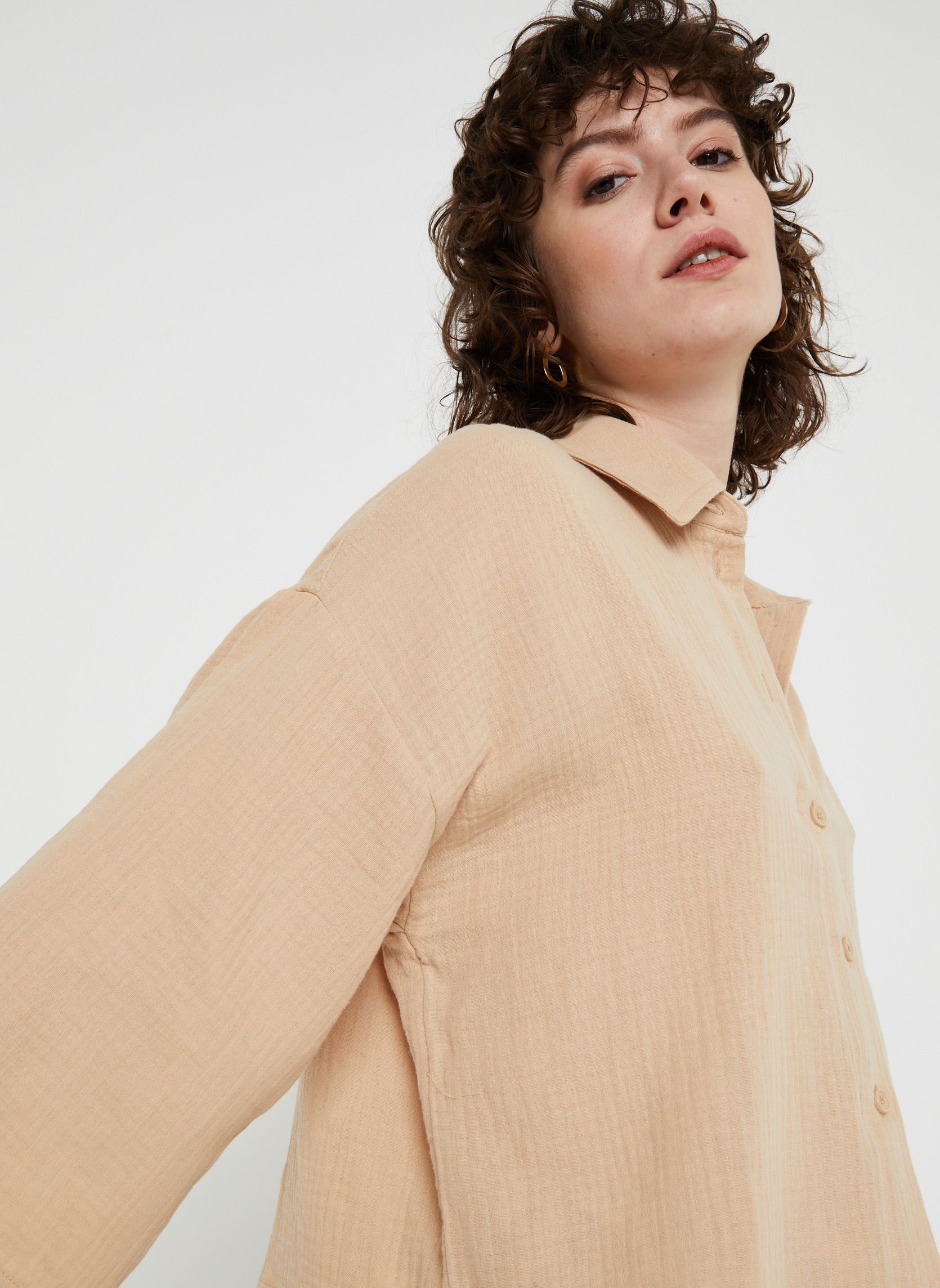 Hemden Vmnatali Crop Shirt Wvn Noos damen beige Vero Moda Hemden Vmnatali Crop Shirt Wvn Noos damen beige Irish Cream