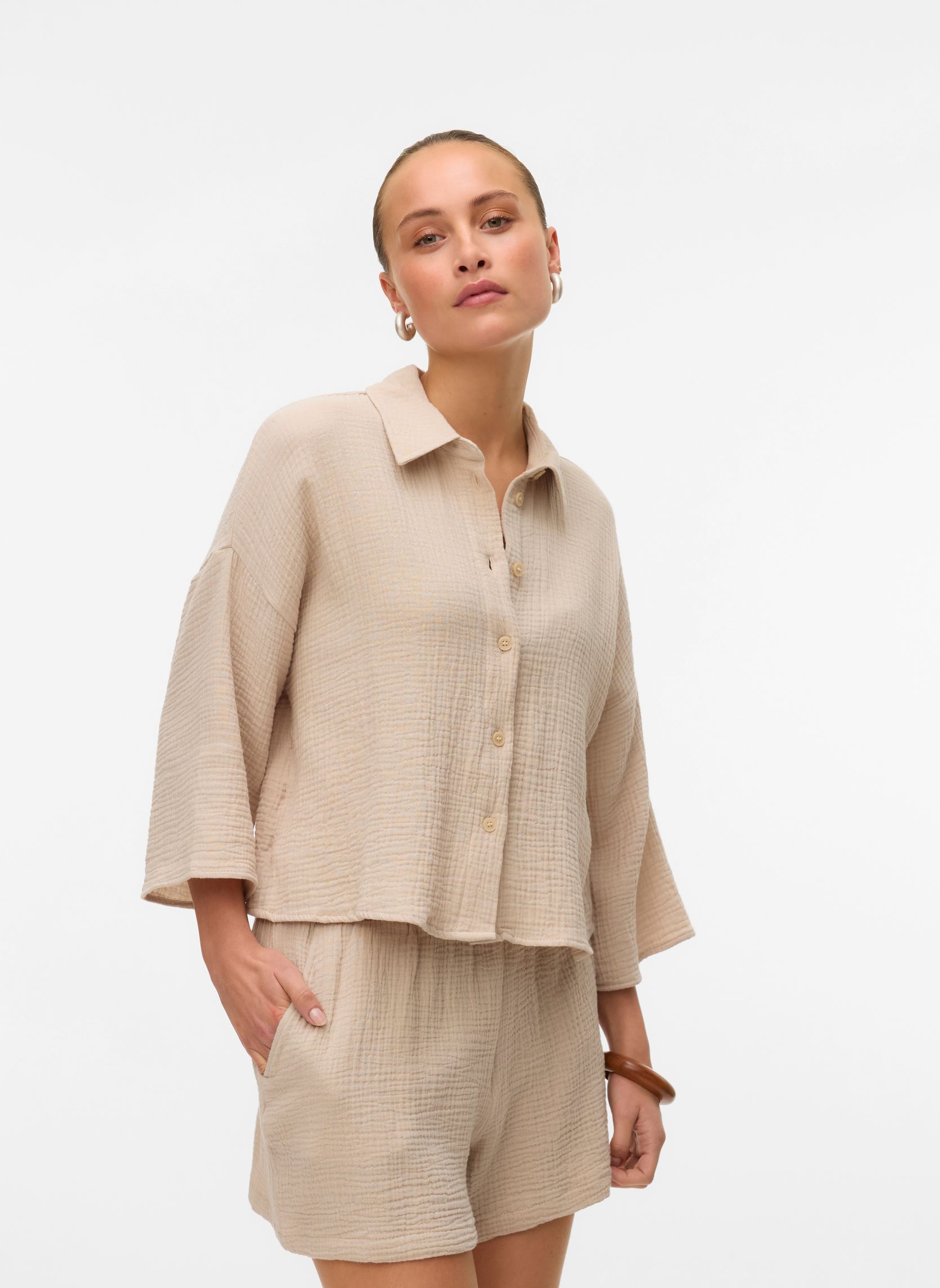 Vêtements Vero Moda Vmnatali Crop Shirt Wvn Noos pour