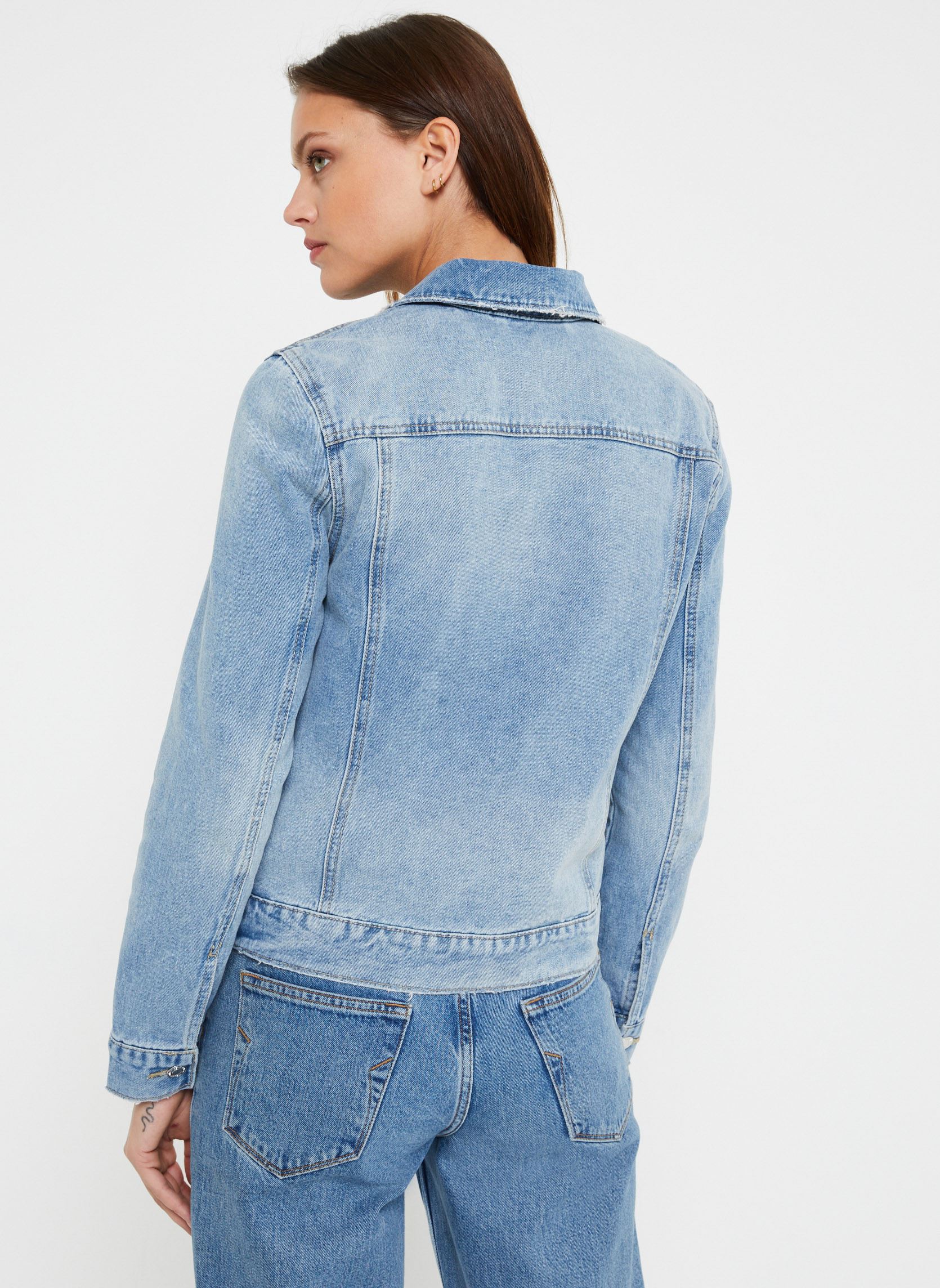 Vestes en jean Vmzorica Ls Denim Jacket Mix Noos femme bleu Vero Moda Vestes en jean Vmzorica Ls Denim Jacket Mix Noos femme bleu Light Blue Denim