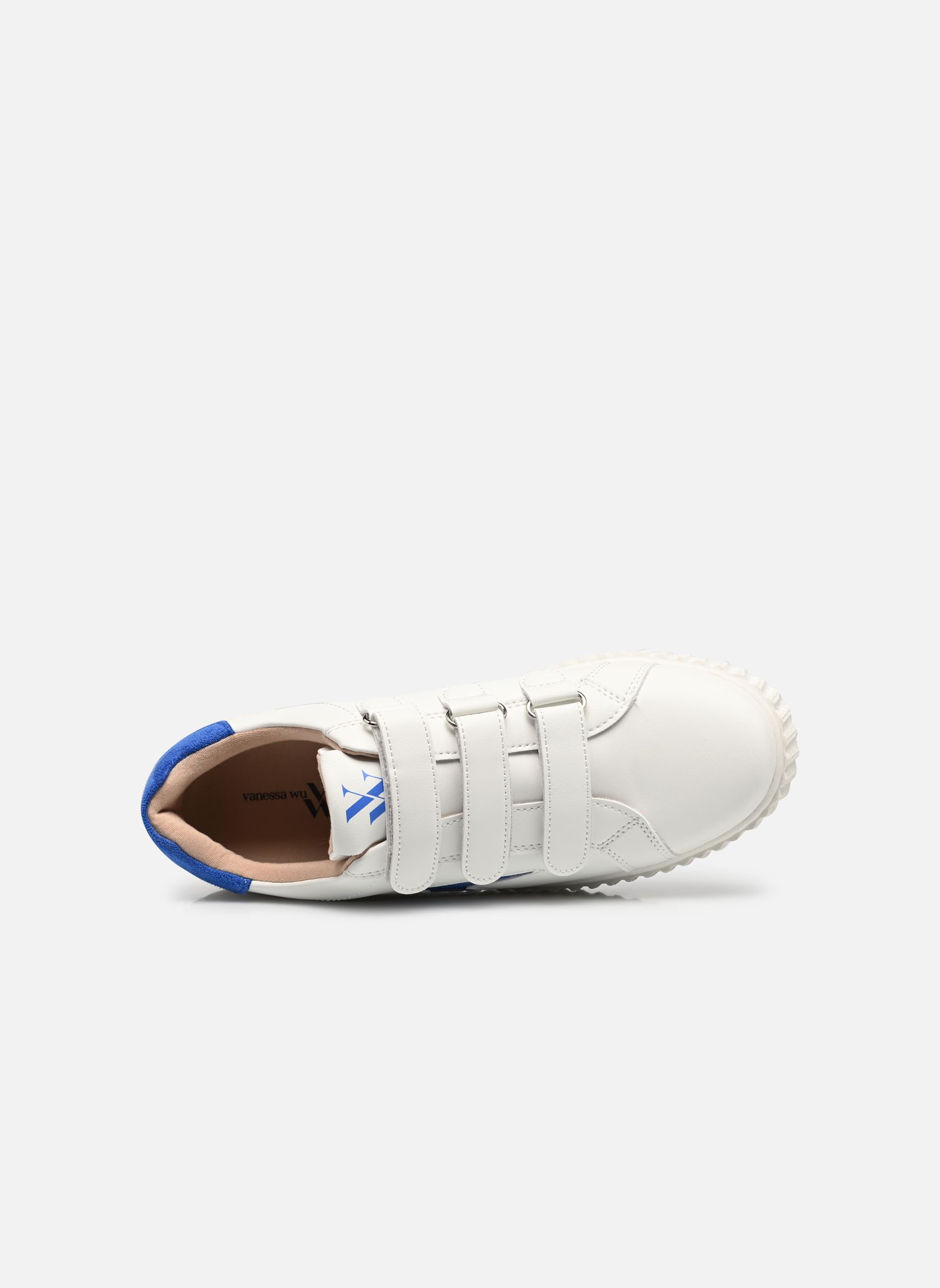 Baskets basses Vicky femme blanc Vanessa Wu Baskets basses Vicky femme blanc Bleu Electrique