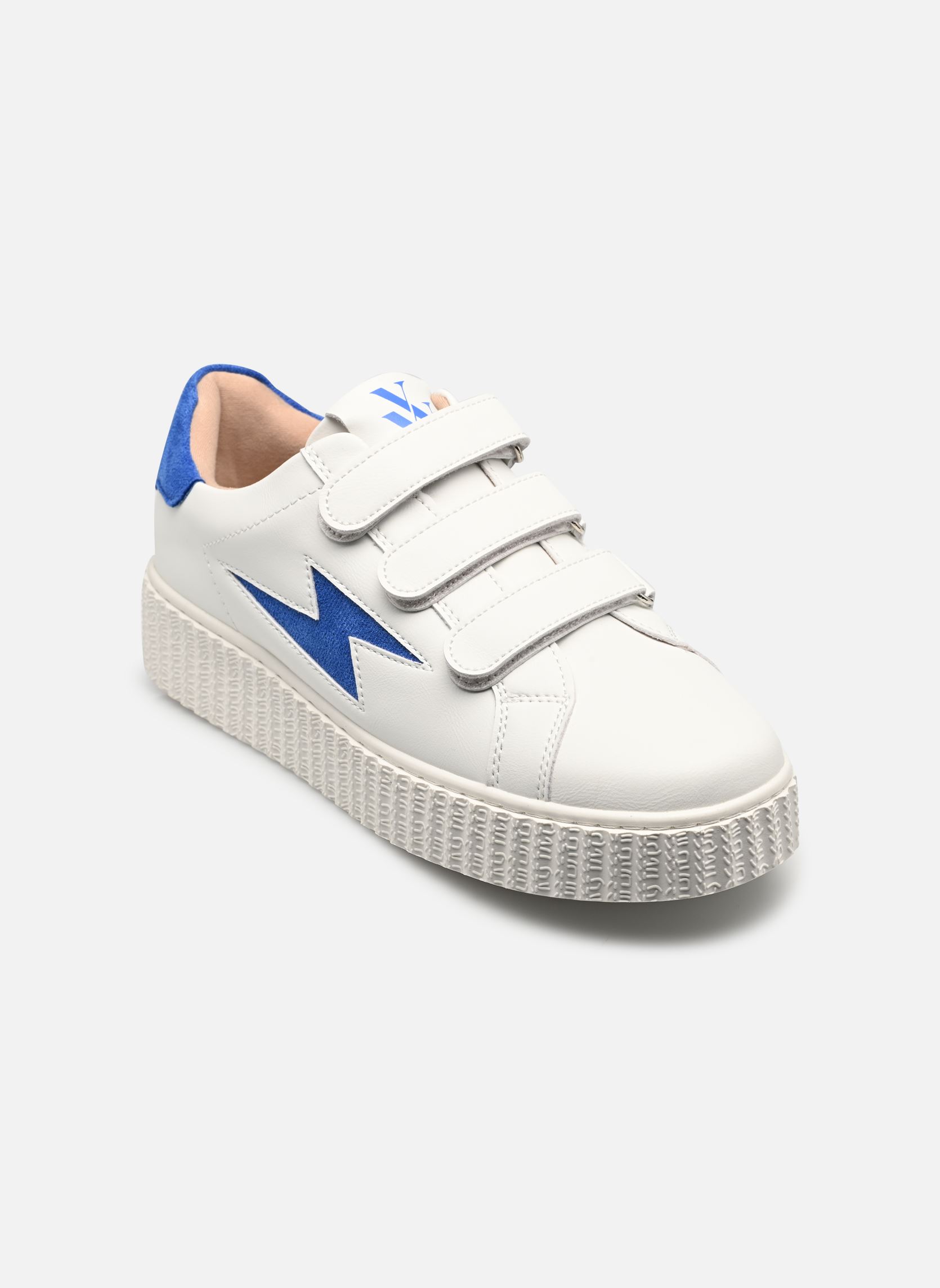 Baskets basses Vicky femme blanc Vanessa Wu Baskets basses Vicky femme blanc Bleu Electrique
