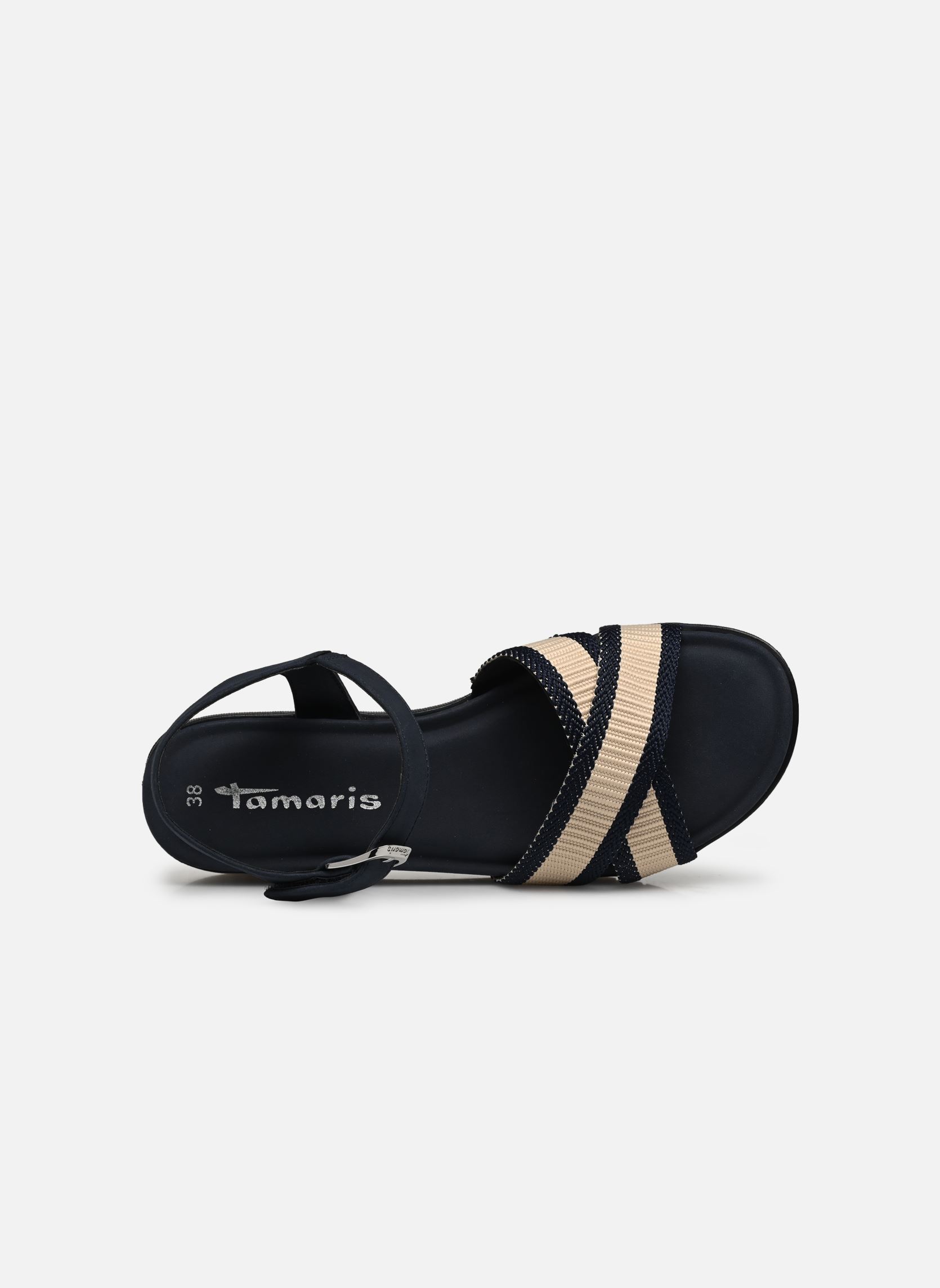 Sandales compensées et plateformes 28717-20 femme bleu Tamaris Sandales compensées et plateformes 28717-20 femme bleu NAVY COMB