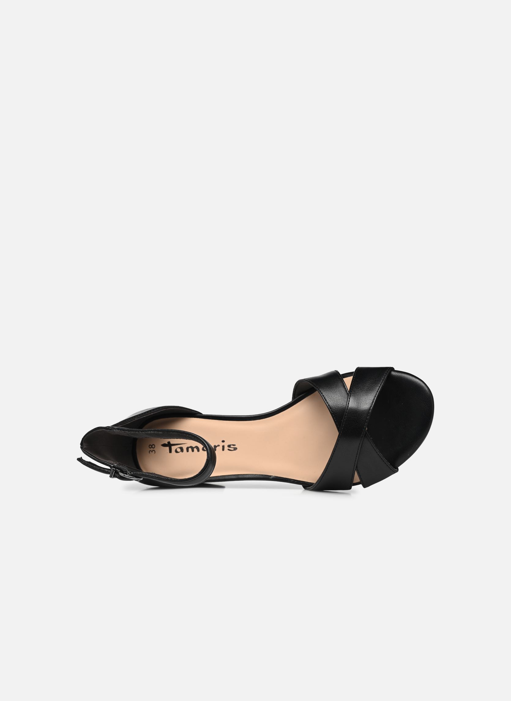 Sandalen met sleehak en plateau 28296-20 dames zwart Tamaris Sandalen met sleehak en plateau 28296-20 dames zwart BLACK MATT