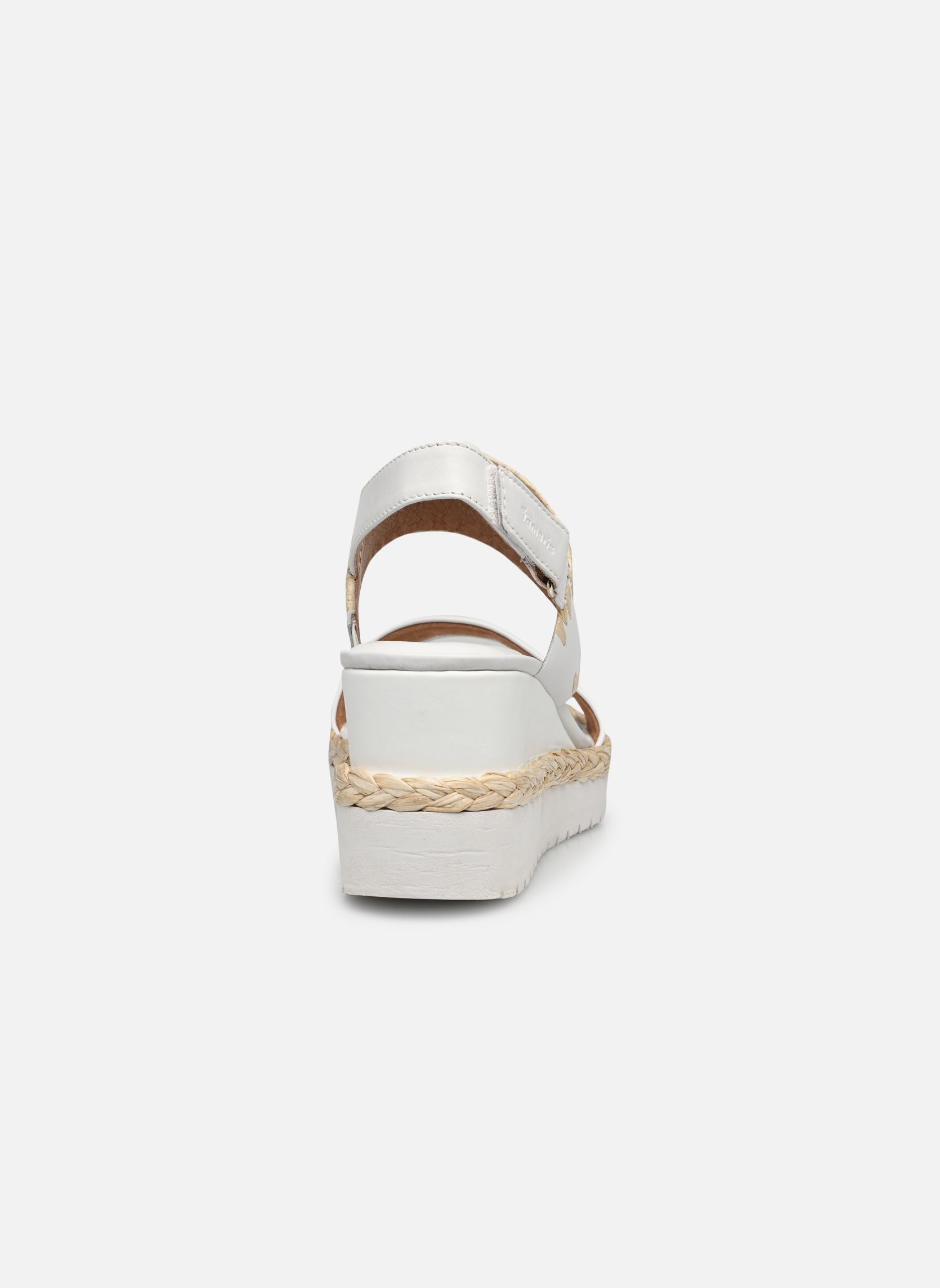 Sandales compensées et plateformes 28005-20 femme blanc Tamaris Sandales compensées et plateformes 28005-20 femme blanc WHITE LEATHER