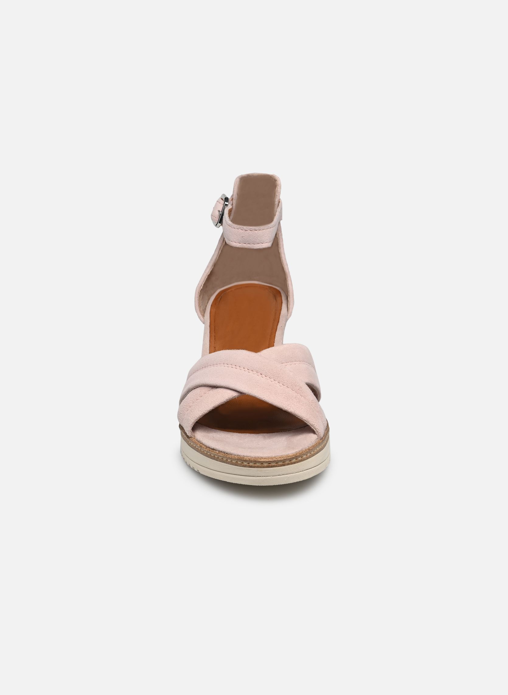 Sandalen met sleehak en plateau 28007-20 dames beige Tamaris Sandalen met sleehak en plateau 28007-20 dames beige NUDE