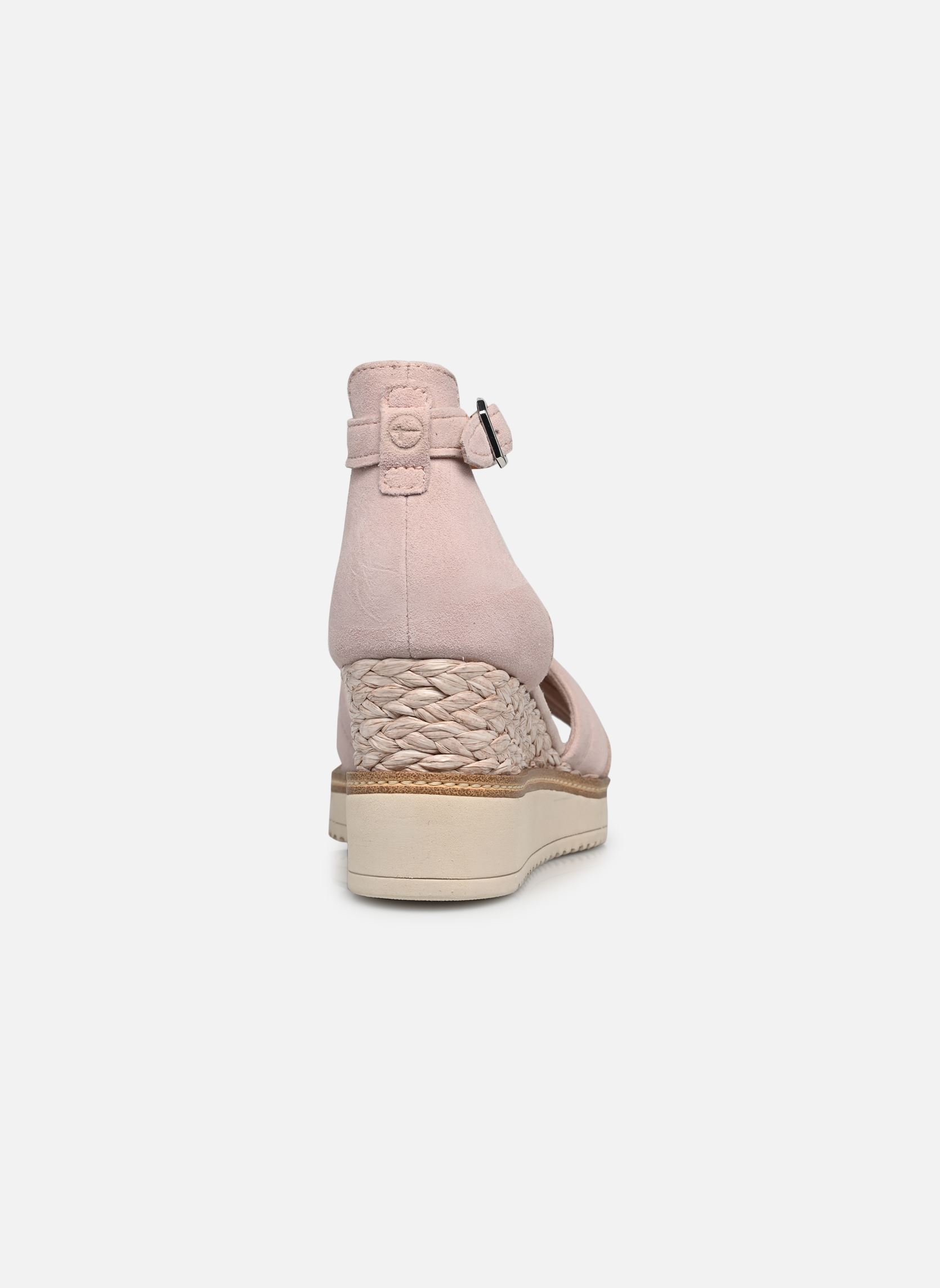 Sandalen met sleehak en plateau 28007-20 dames beige Tamaris Sandalen met sleehak en plateau 28007-20 dames beige NUDE