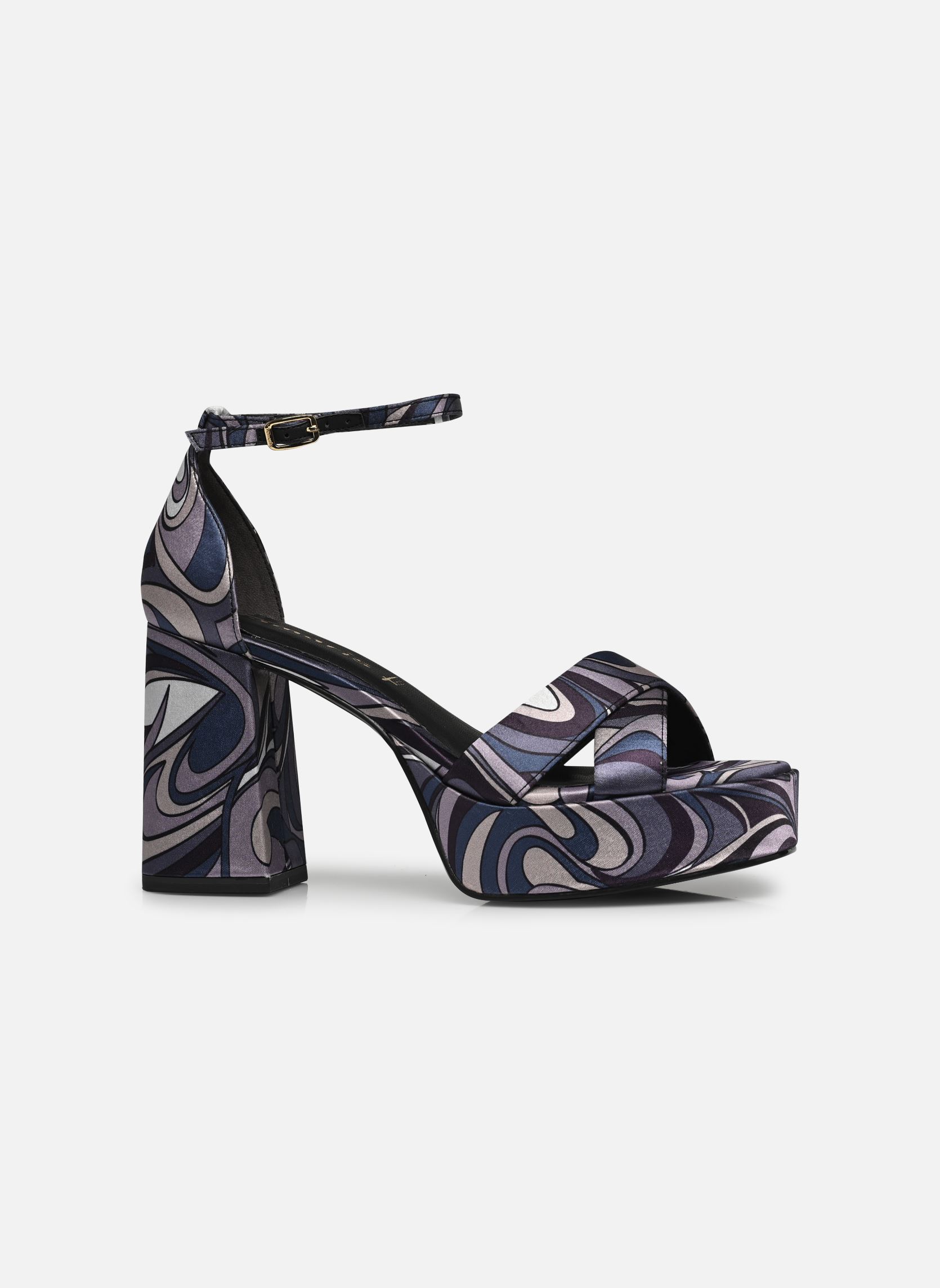 Sandalen met sleehak en plateau 28024-30 dames paars Tamaris Sandalen met sleehak en plateau 28024-30 dames paars BLACK COMB