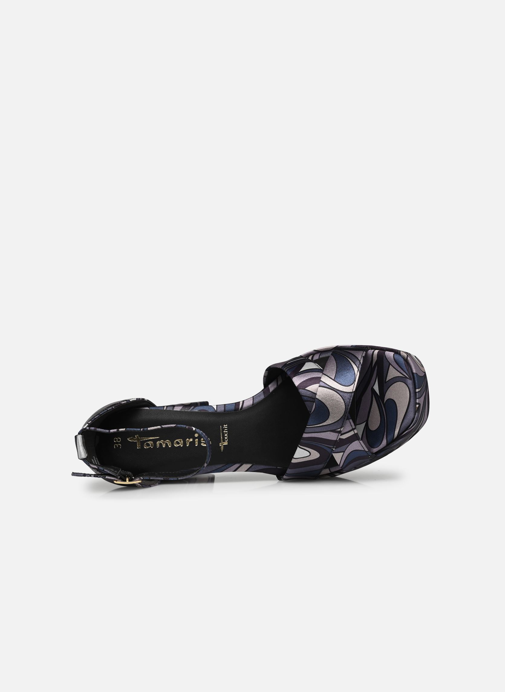 Sandalen met sleehak en plateau 28024-30 dames paars Tamaris Sandalen met sleehak en plateau 28024-30 dames paars BLACK COMB