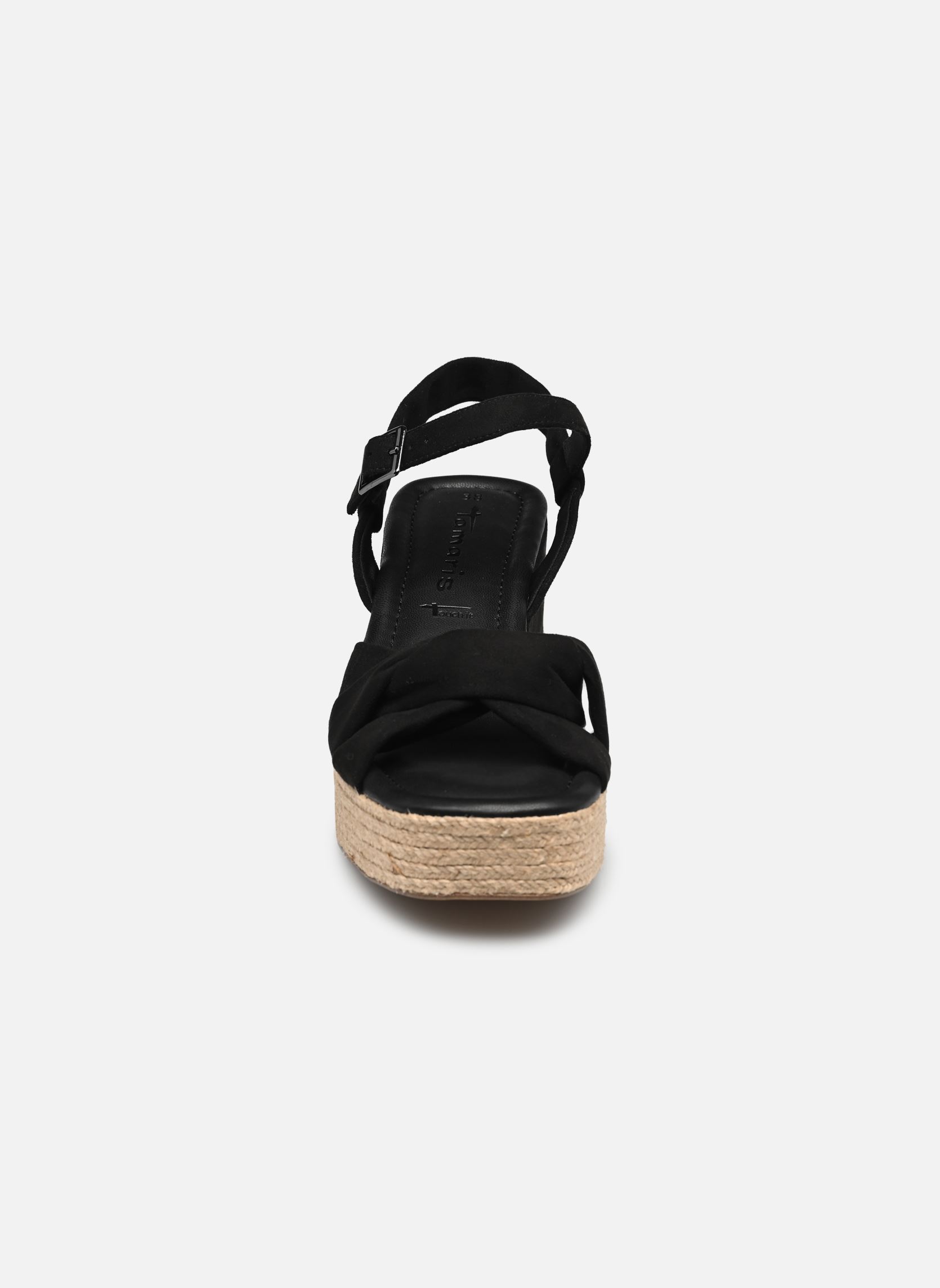 Sandalen met sleehak en plateau 28310-20 dames zwart Tamaris Sandalen met sleehak en plateau 28310-20 dames zwart BLACK