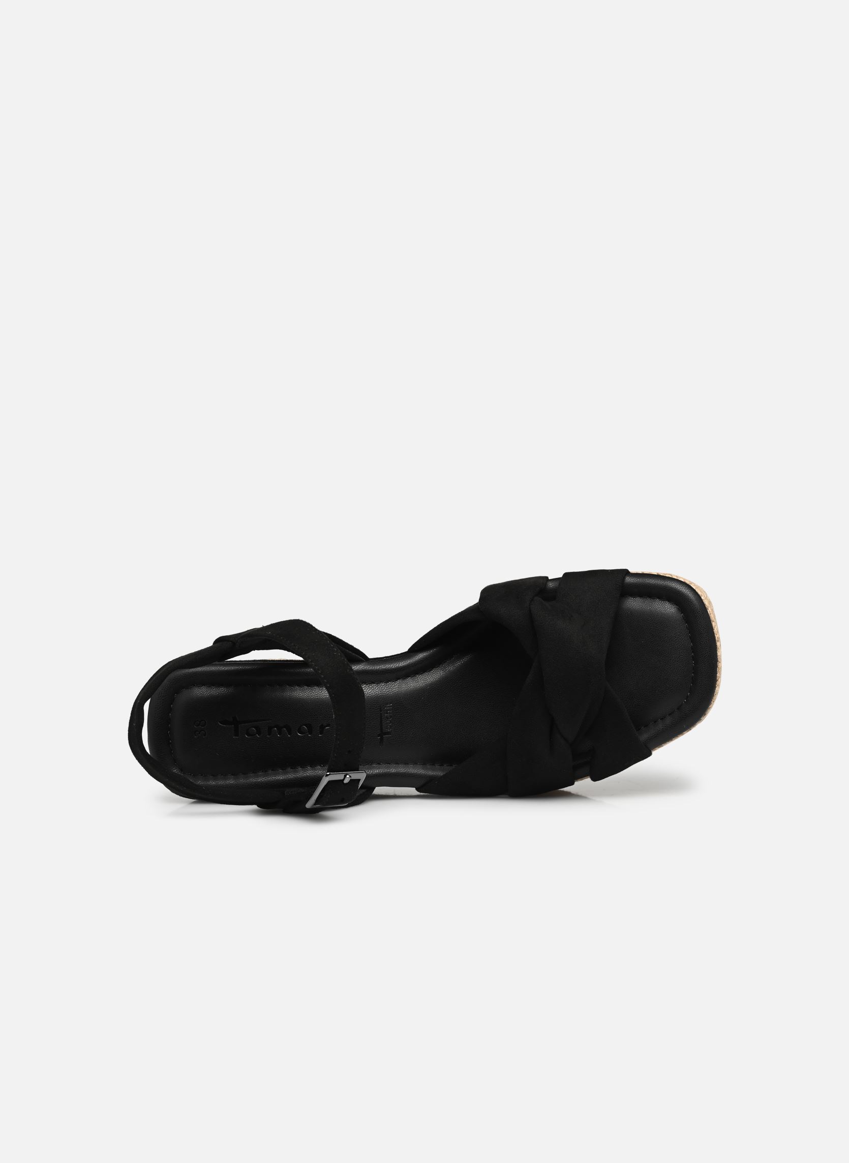 Sandalen met sleehak en plateau 28310-20 dames zwart Tamaris Sandalen met sleehak en plateau 28310-20 dames zwart BLACK