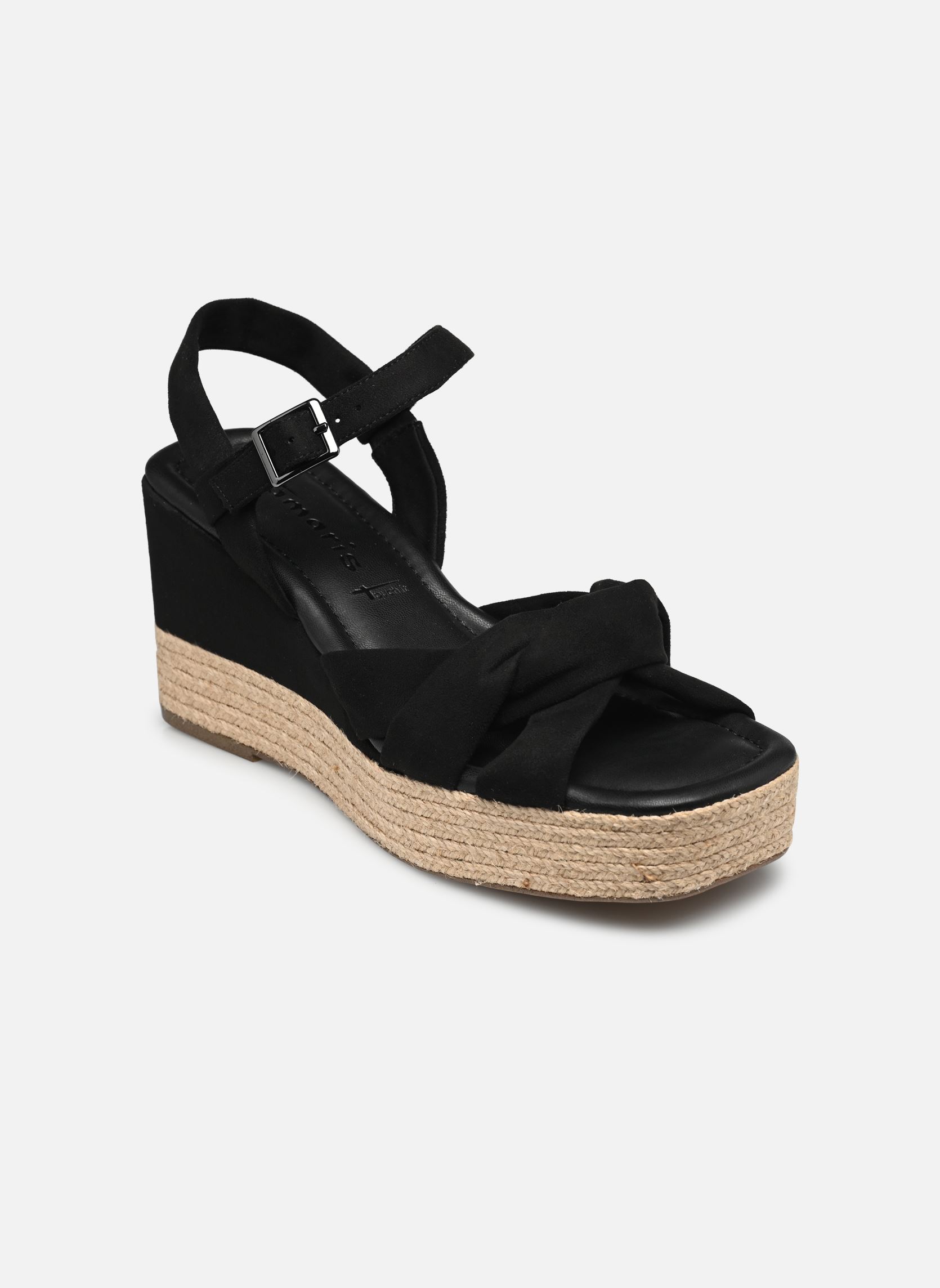 Sandalen met sleehak en plateau 28310-20 dames zwart Tamaris Sandalen met sleehak en plateau 28310-20 dames zwart BLACK
