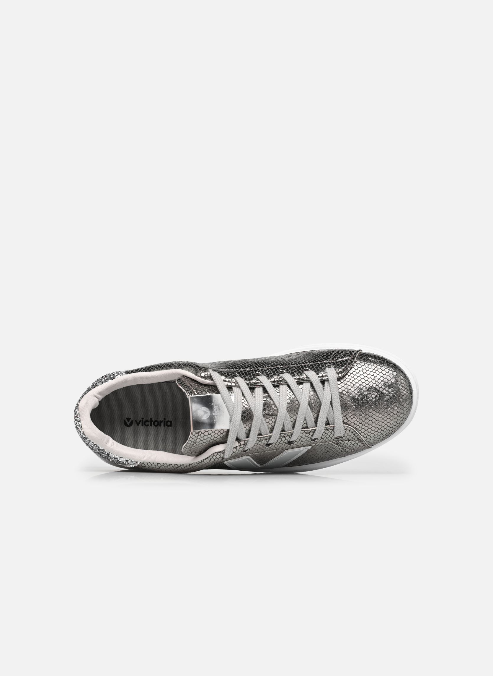 Niedrige Sneaker TENIS SERPIENTE METAL damen grau Victoria Niedrige Sneaker TENIS SERPIENTE METAL damen grau Plata