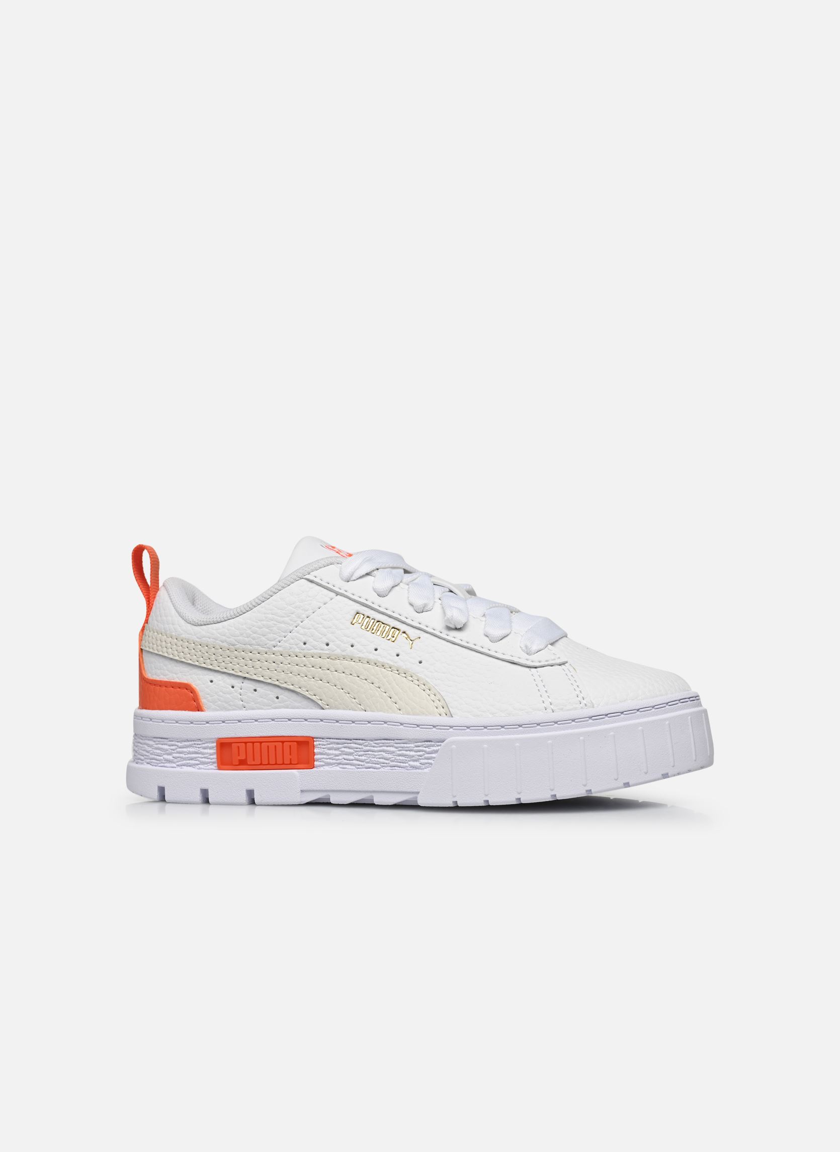 Niedrige Sneaker Mayze Lth Ps mädchen weiß Puma Niedrige Sneaker Mayze Lth Ps mädchen weiß PUMA WHITE-VAPOROUS GRAY