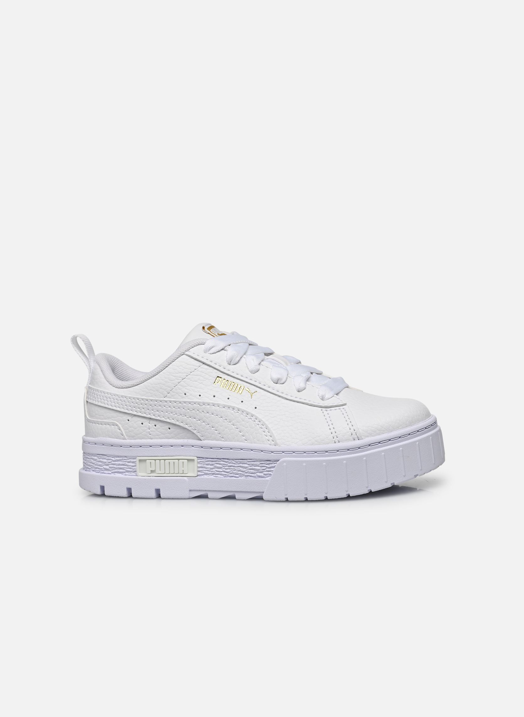 Baskets basses Mayze Lth Ps fille blanc Puma Baskets basses Mayze Lth Ps fille blanc PUMA WHITE-PUMA TEAM GOLD