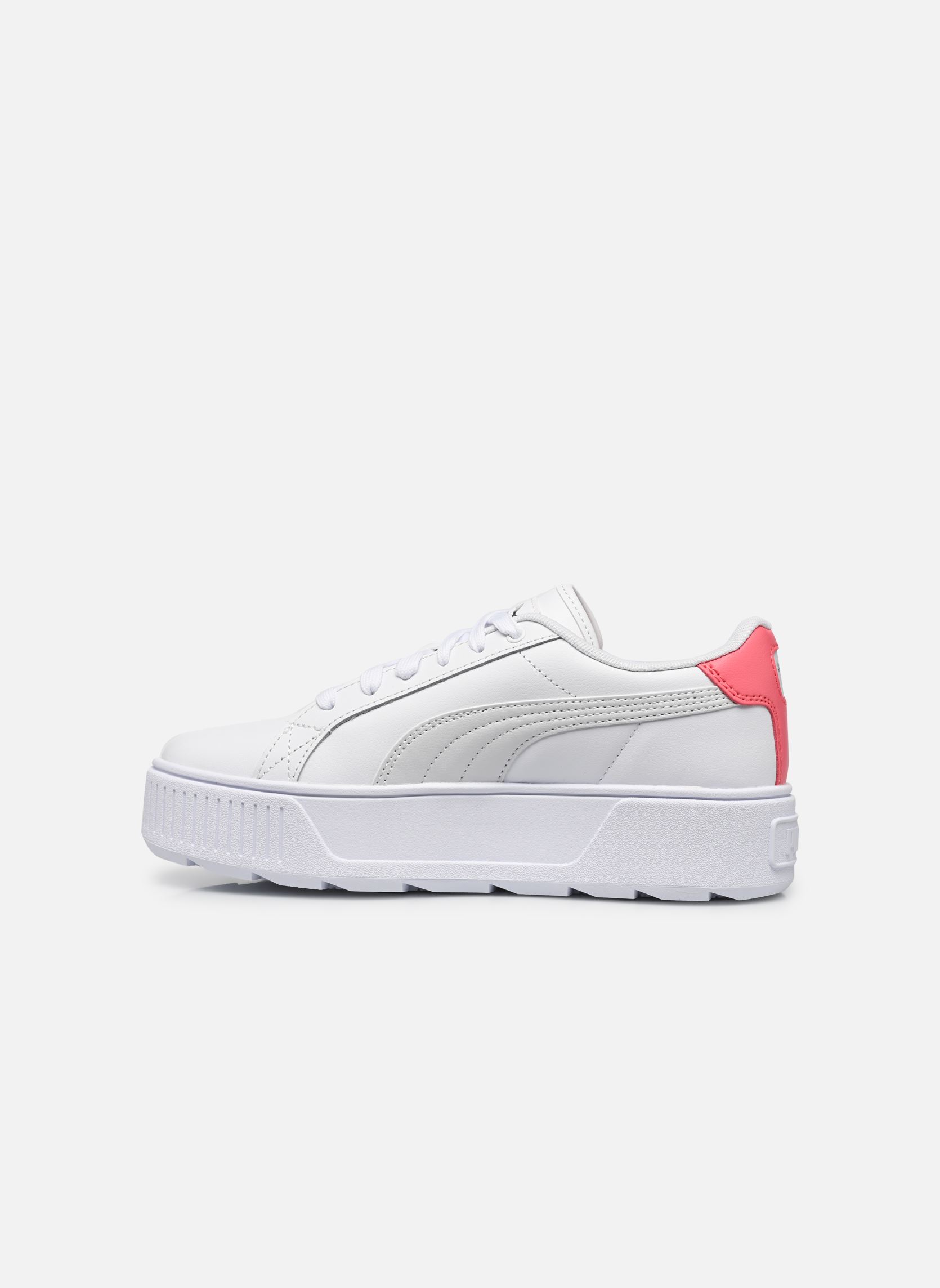 Niedrige Sneaker Karmen L Jr mädchen weiß Puma Niedrige Sneaker Karmen L Jr mädchen weiß PUMA WHITE-FEATHER GRAY-LOVEAB