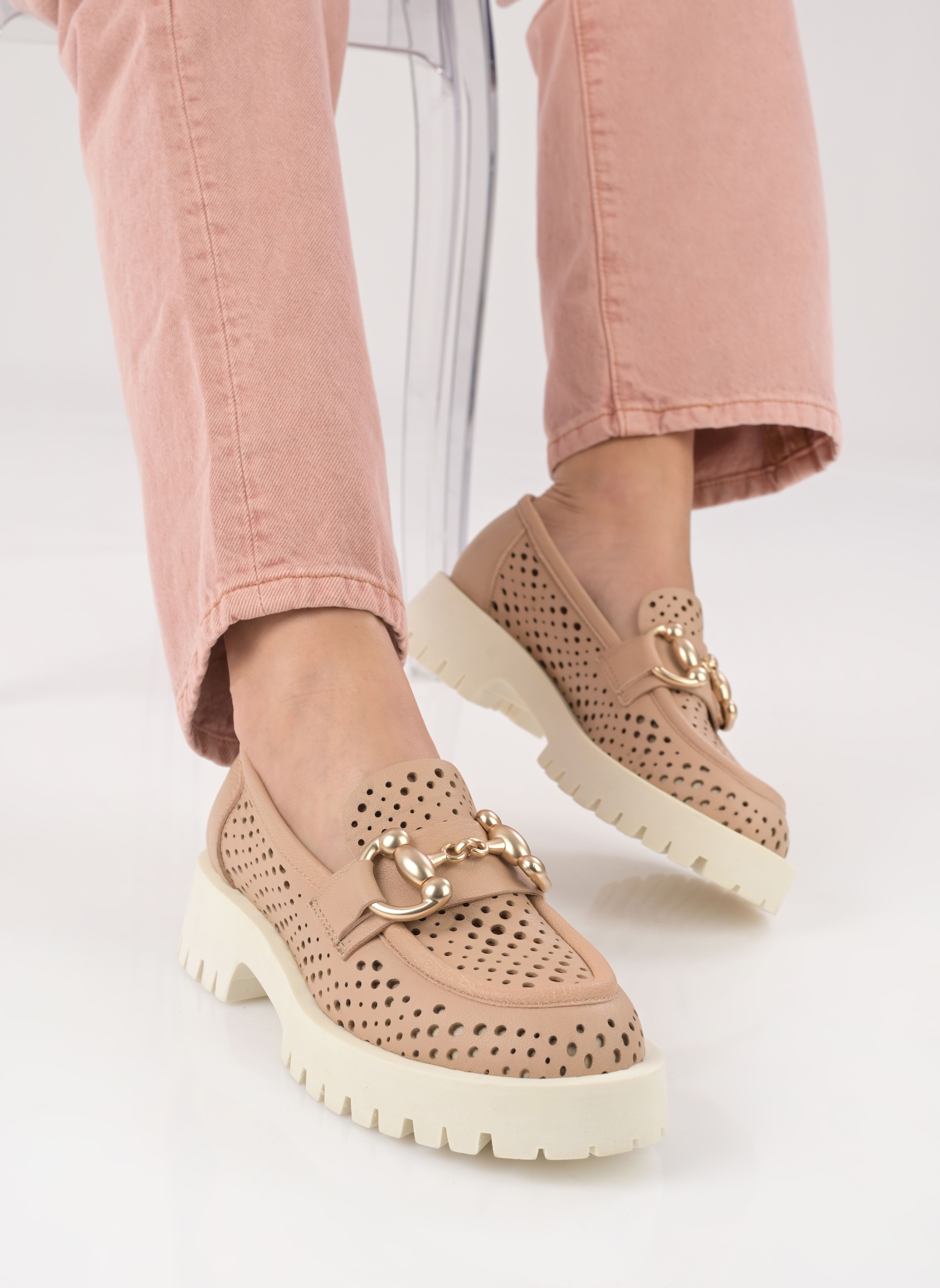 Mocassins E656E2 femme beige Semerdjian Mocassins E656E2 femme beige 608