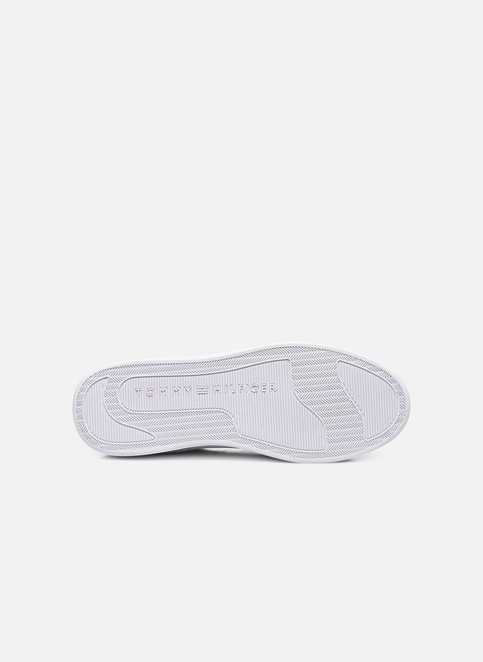 Niedrige Sneaker LEATHER BASKET SNEAKER damen weiß Tommy Hilfiger Niedrige Sneaker LEATHER BASKET SNEAKER damen weiß WHITE/RWB