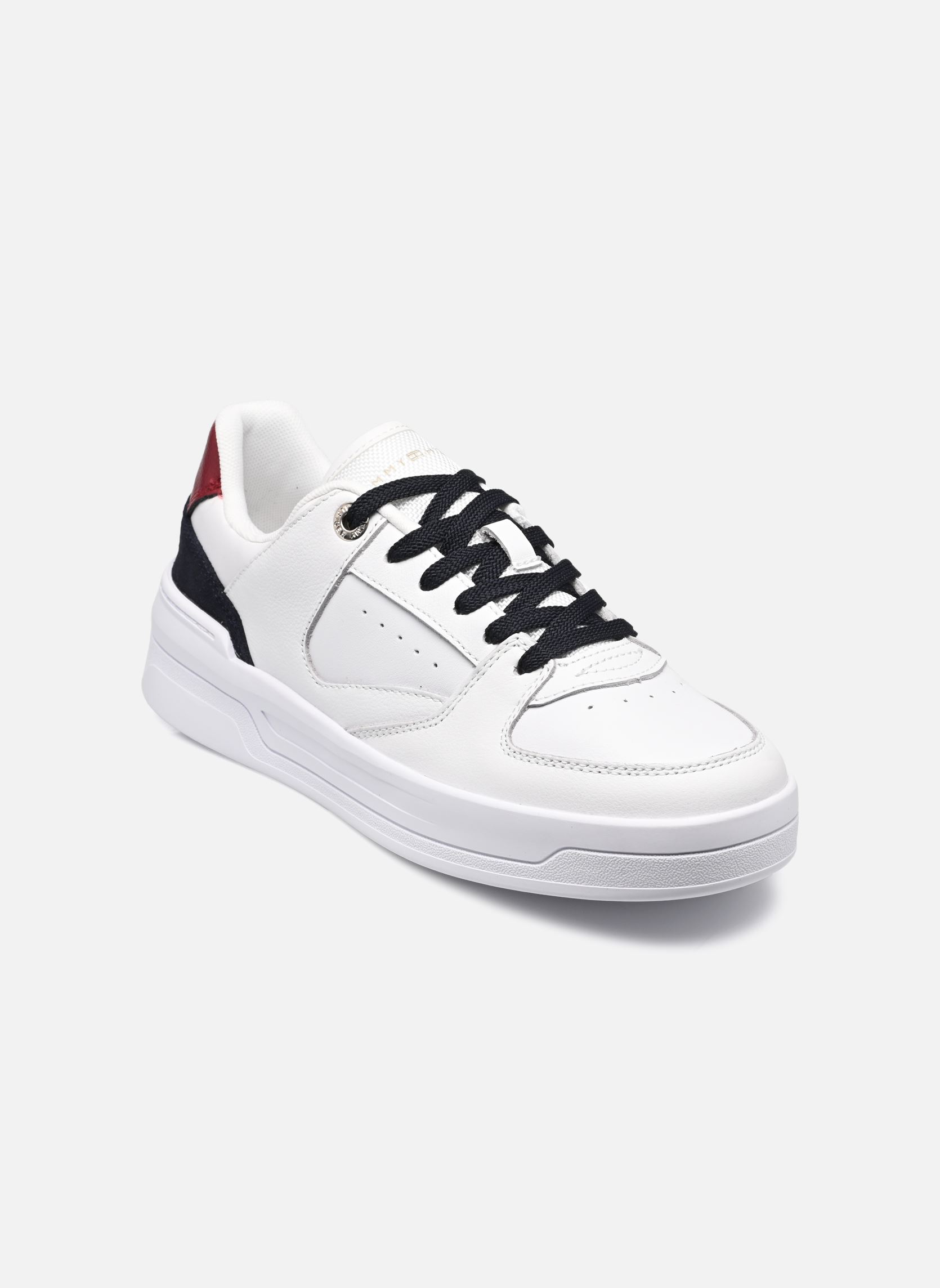 Baskets Tommy Hilfiger LEATHER BASKET SNEAKER pour Femme