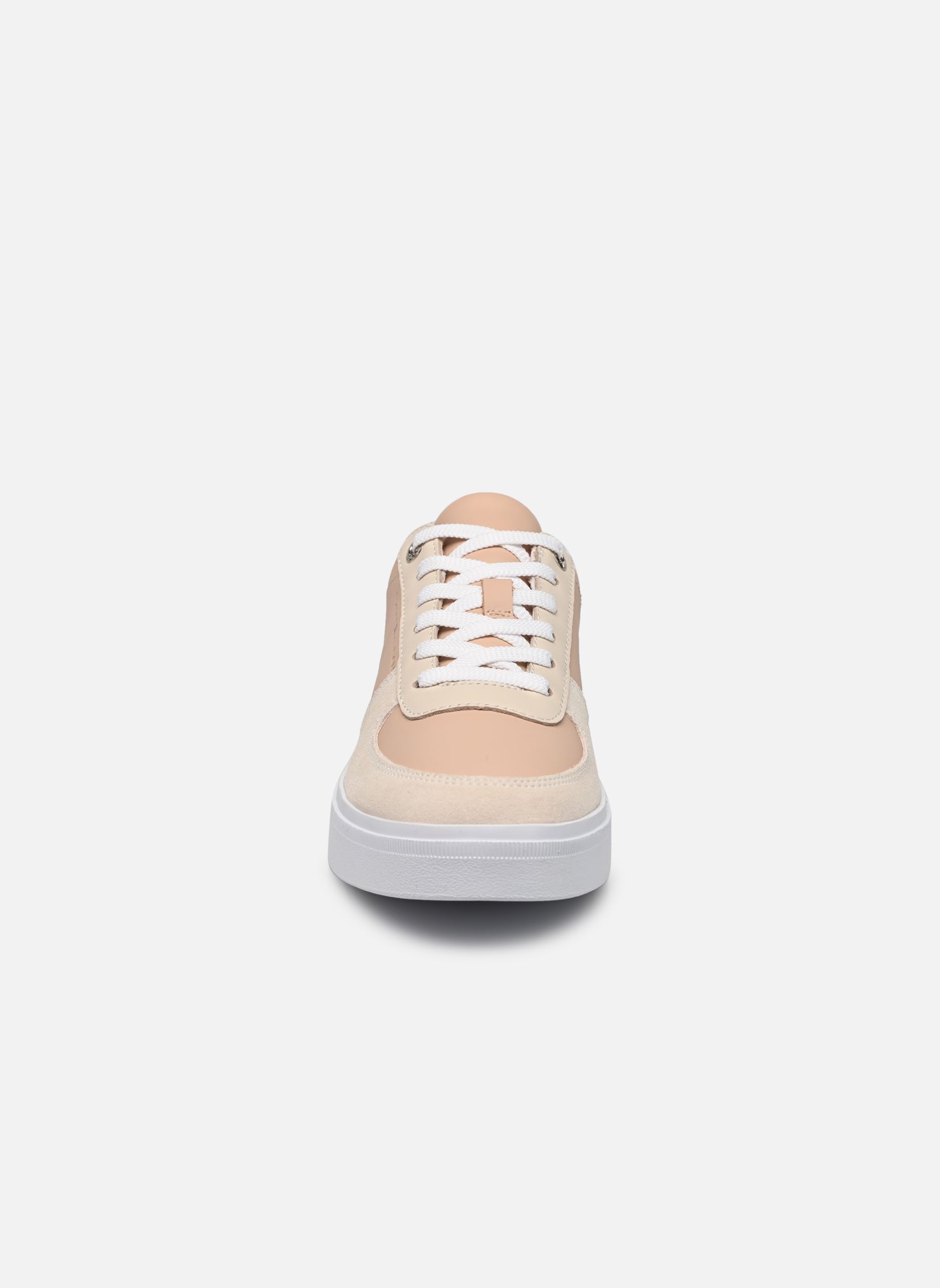 Niedrige Sneaker LEATHER COURT SNEAKER damen beige Tommy Hilfiger Niedrige Sneaker LEATHER COURT SNEAKER damen beige MISTY BLUSH