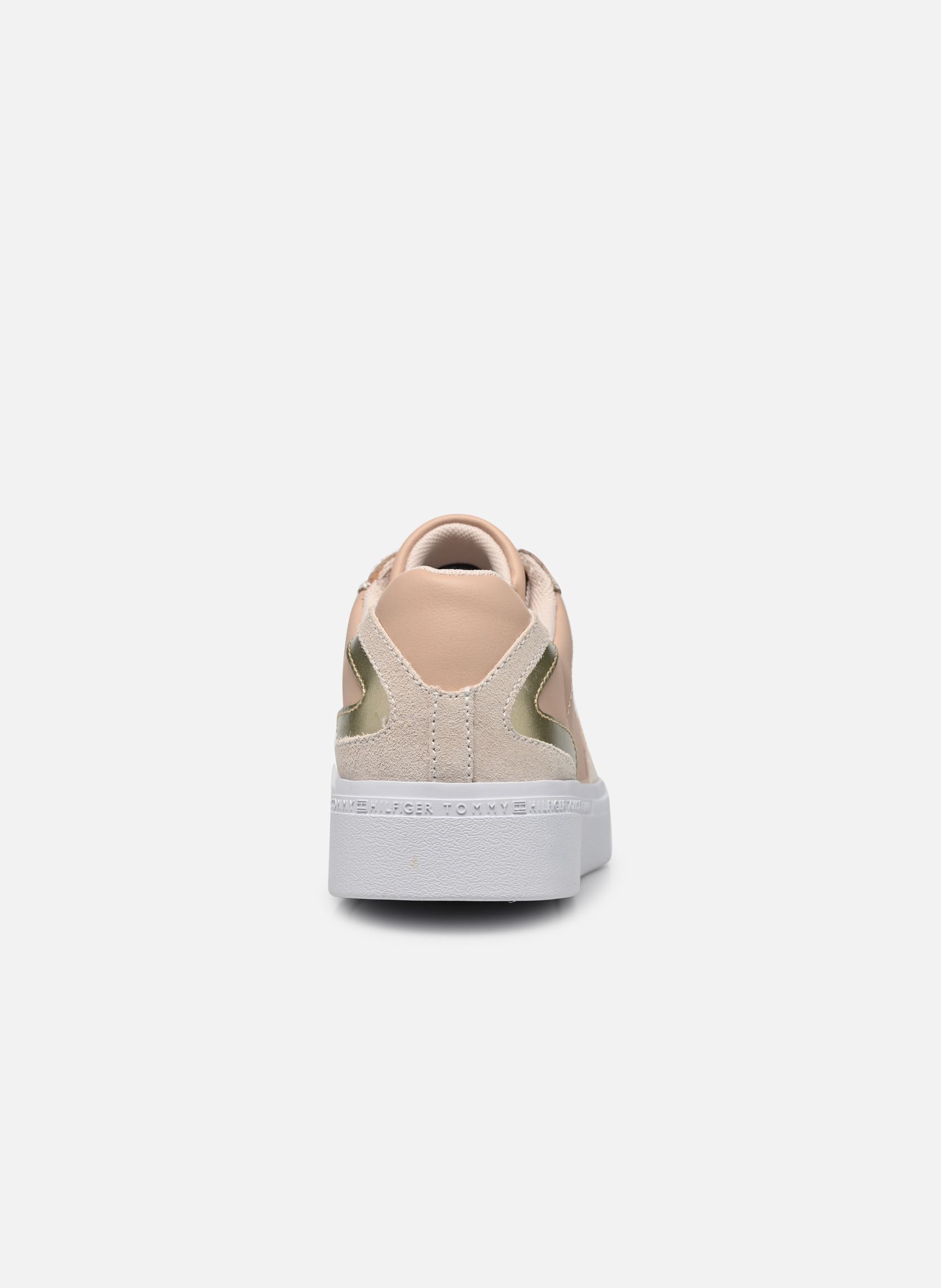 Niedrige Sneaker LEATHER COURT SNEAKER damen beige Tommy Hilfiger Niedrige Sneaker LEATHER COURT SNEAKER damen beige MISTY BLUSH