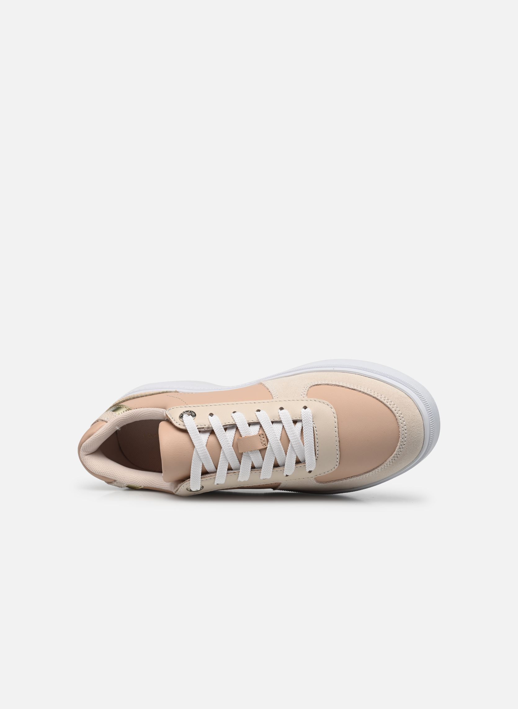 Niedrige Sneaker LEATHER COURT SNEAKER damen beige Tommy Hilfiger Niedrige Sneaker LEATHER COURT SNEAKER damen beige MISTY BLUSH