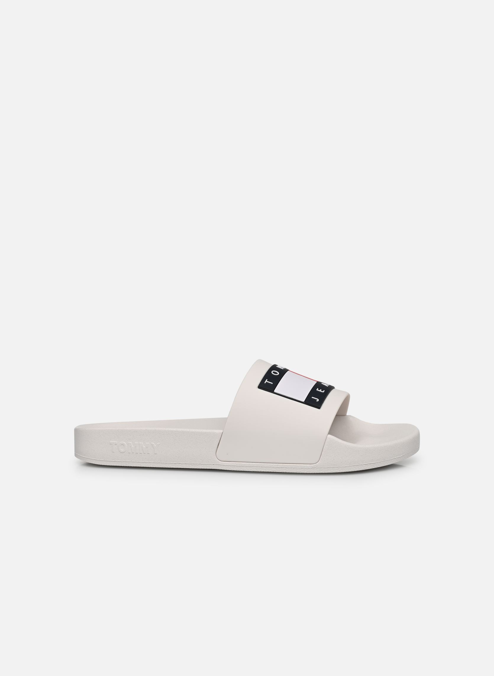 Strandsandalen TOMMY JEANS FLAG POOL SLD ESS dames wit Tommy Hilfiger Strandsandalen TOMMY JEANS FLAG POOL SLD ESS dames wit ECRU